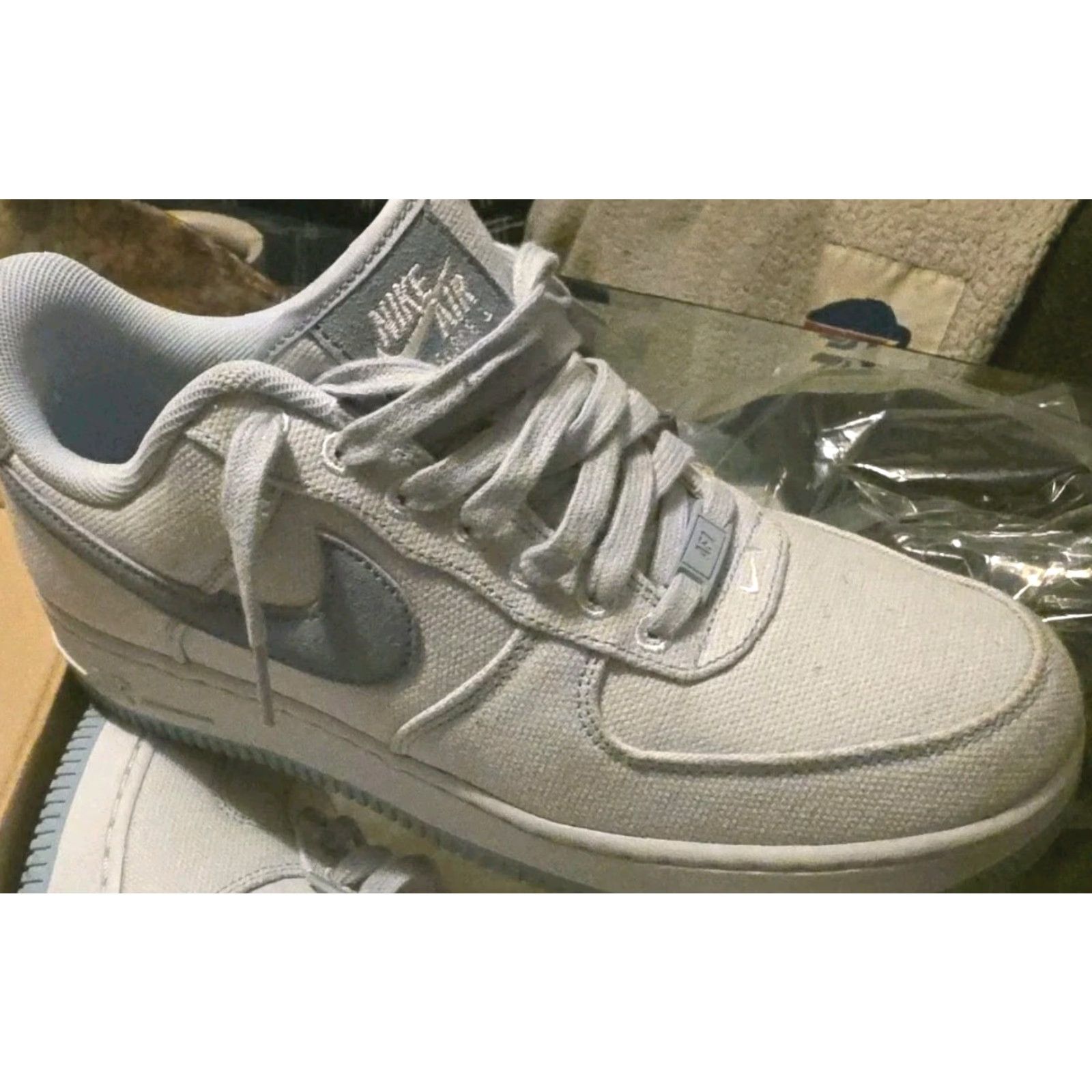 Nike Nike Air Force 1 Sneaker Mens 8.5 Football Grey Modern LV8 Blue Dip Dye Grey 90s Football Dyed Shoes Size US 6 / EU 39 - 2 Thumbnail