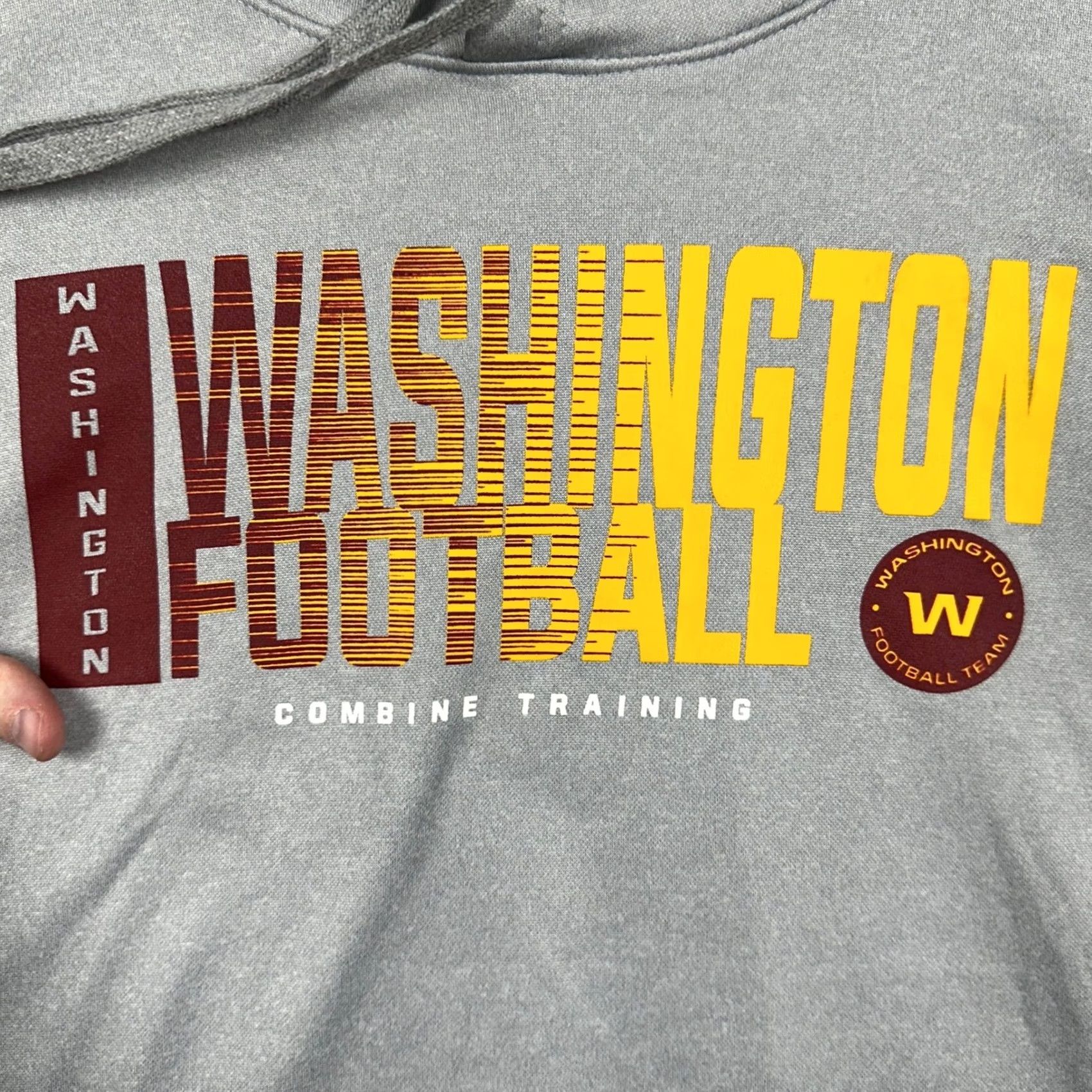 New Era Washington Commanders Mens L Training Hoodie Gray Football NFL New Era EUC Size US L / EU 52-54 / 3 - 7 Thumbnail