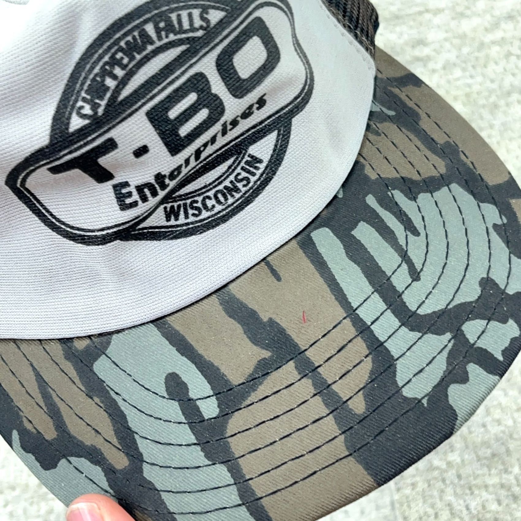 Vintage VINTAGE Trebark Camo Trucker Hat Cap SnapBack Made In USA 80s Men TBO Enterprises Size ONE SIZE - 3 Thumbnail