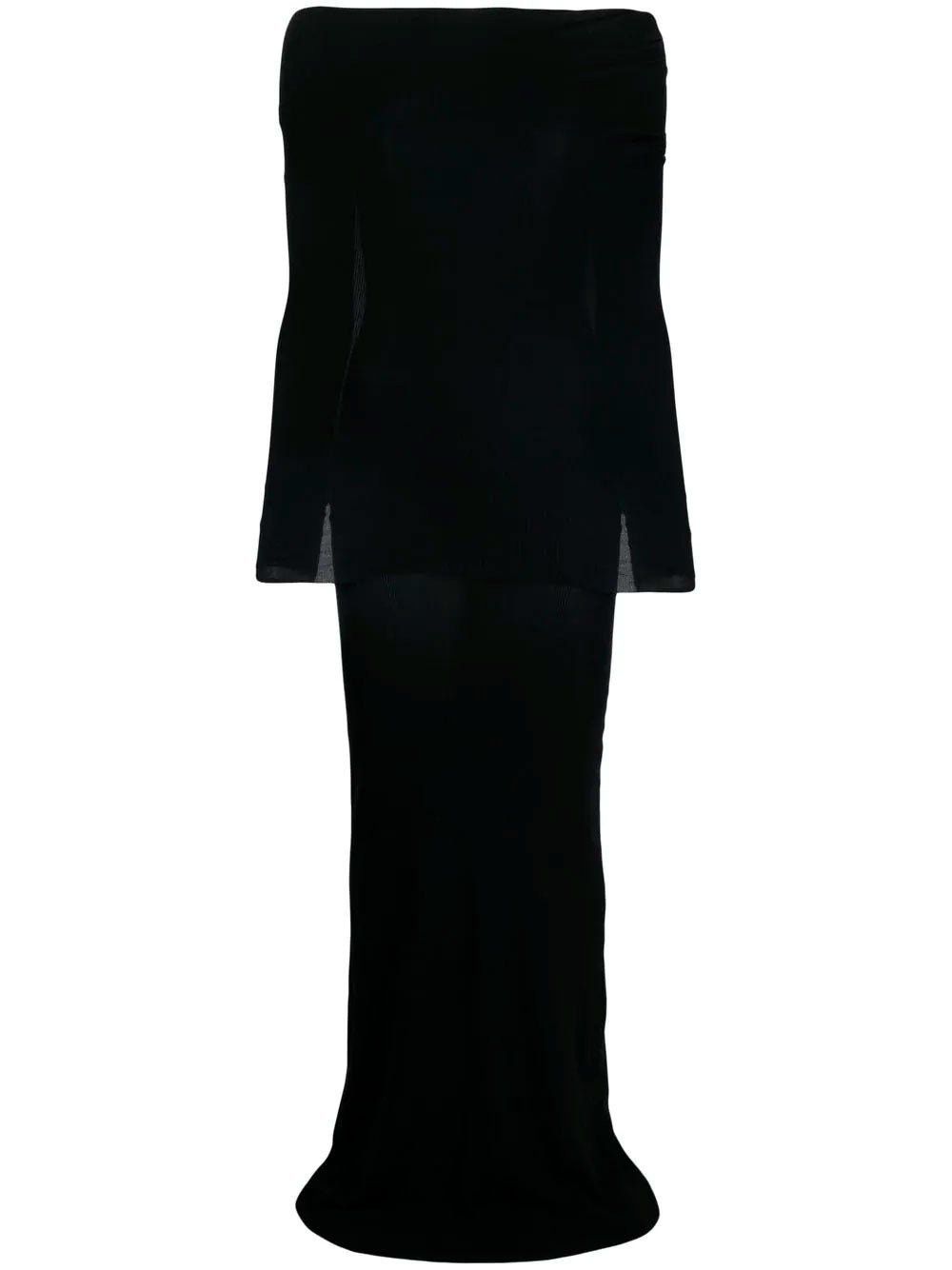Balenciaga RARE COUTURE Boat Collar Double Layer Dress Size L / US 10 / IT 46 - 1 Thumbnail