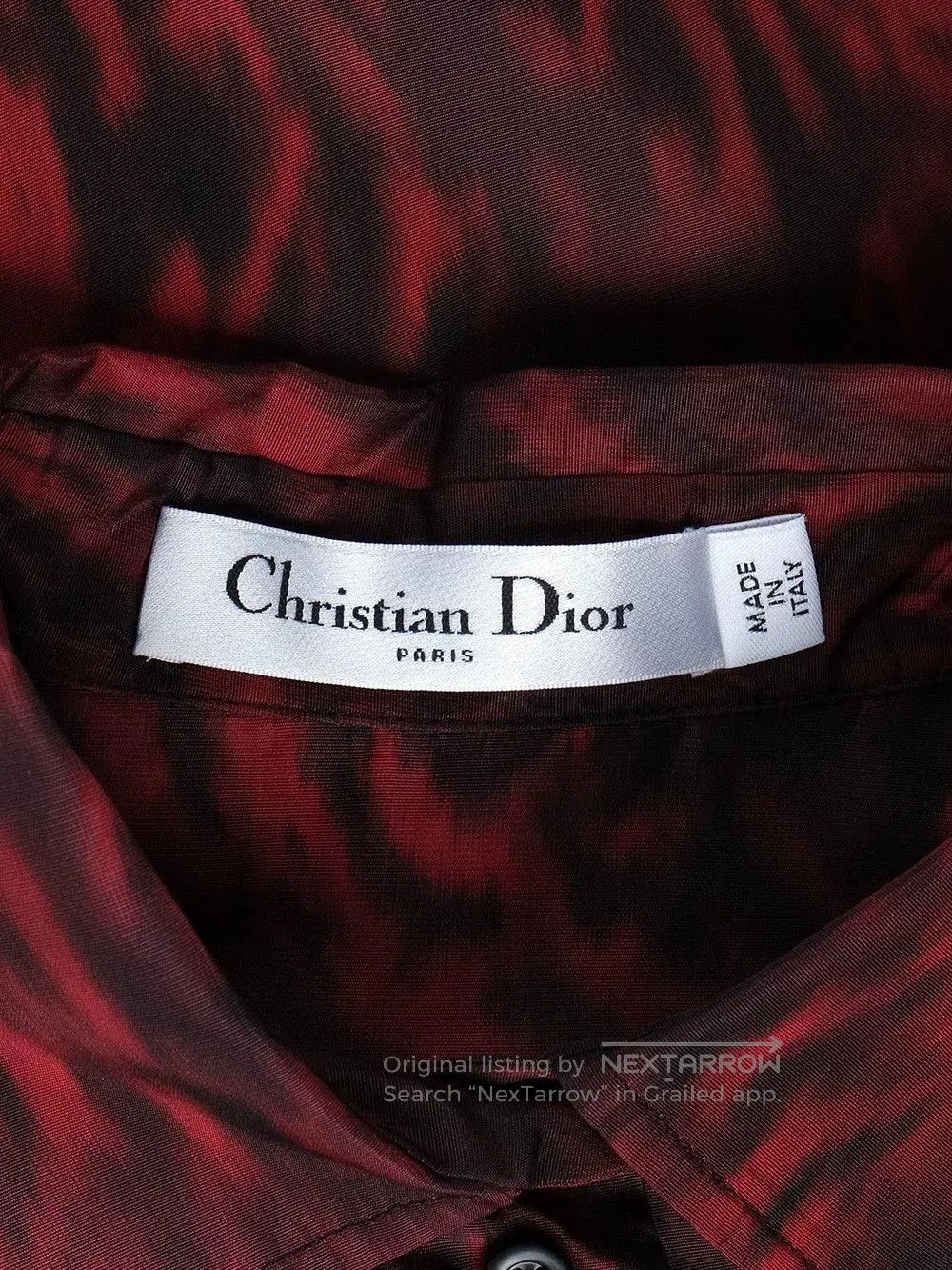 Dior Dior Abstract Silk Shirt with Rose Pattern. Size XS / US 0-2 / IT 36-38 - 3 Thumbnail