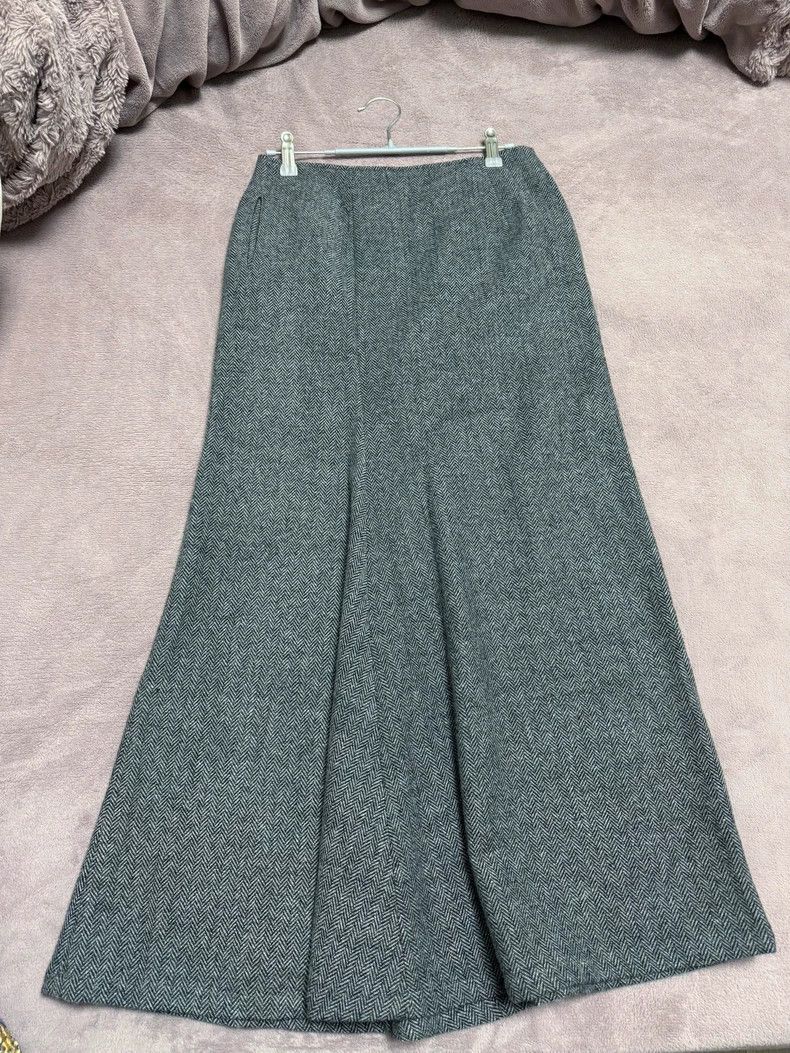 Yohji Yamamoto Yohji Yamamoto size 1 23AW wool-blend fishbone side-waist z Size 24" / US 00 / IT 34 - 4 Thumbnail