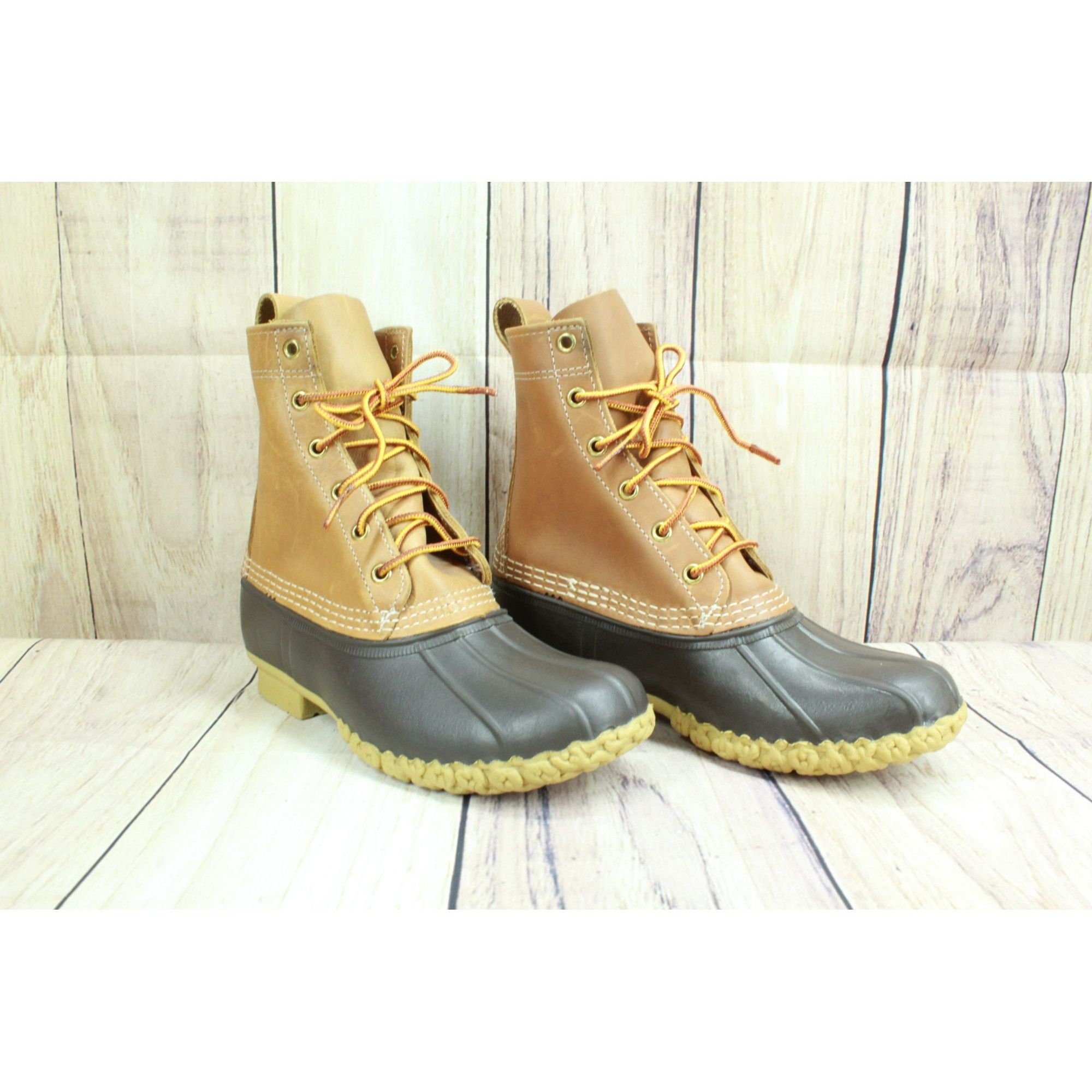 L.L. Bean × Leather LL Bean Womens Brown Leather Unlined Ankle Duck Boots Size US 6 / IT 36 - 4 Thumbnail