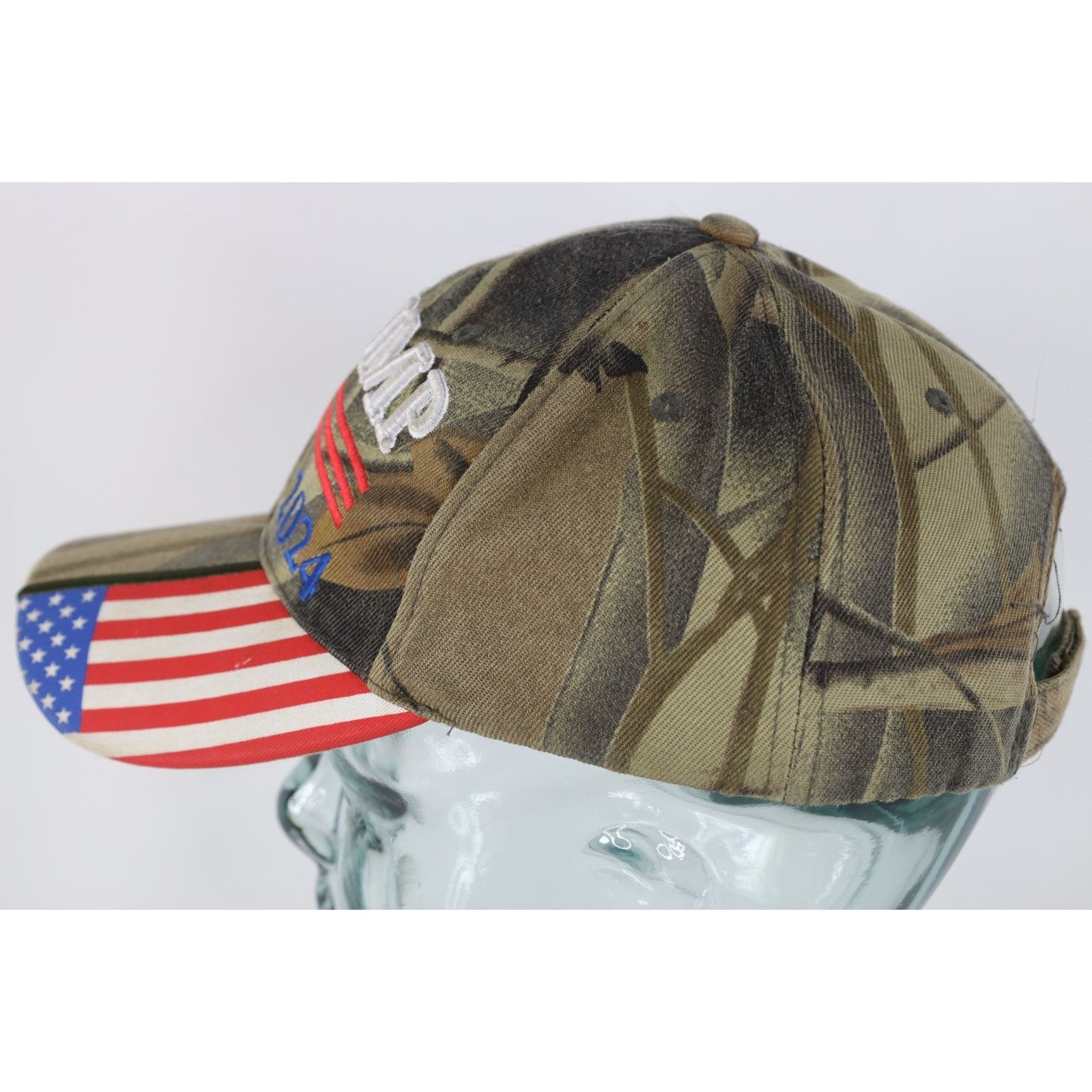 Vintage Y2K President Donald Trump MAGA 2024 Camouflage Dad Hat Size ONE SIZE - 4 Thumbnail