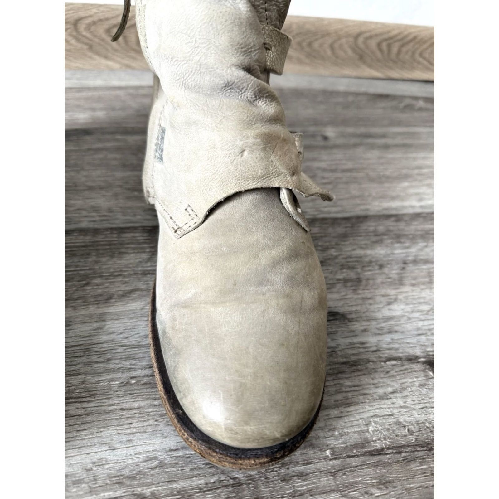 A.S.98 VINTAGE A.S.98 Airsteps Boots Western Leather Straps 90s Woomens Beige Womens 7 Boot Size US 7 / IT 37 - 5 Thumbnail