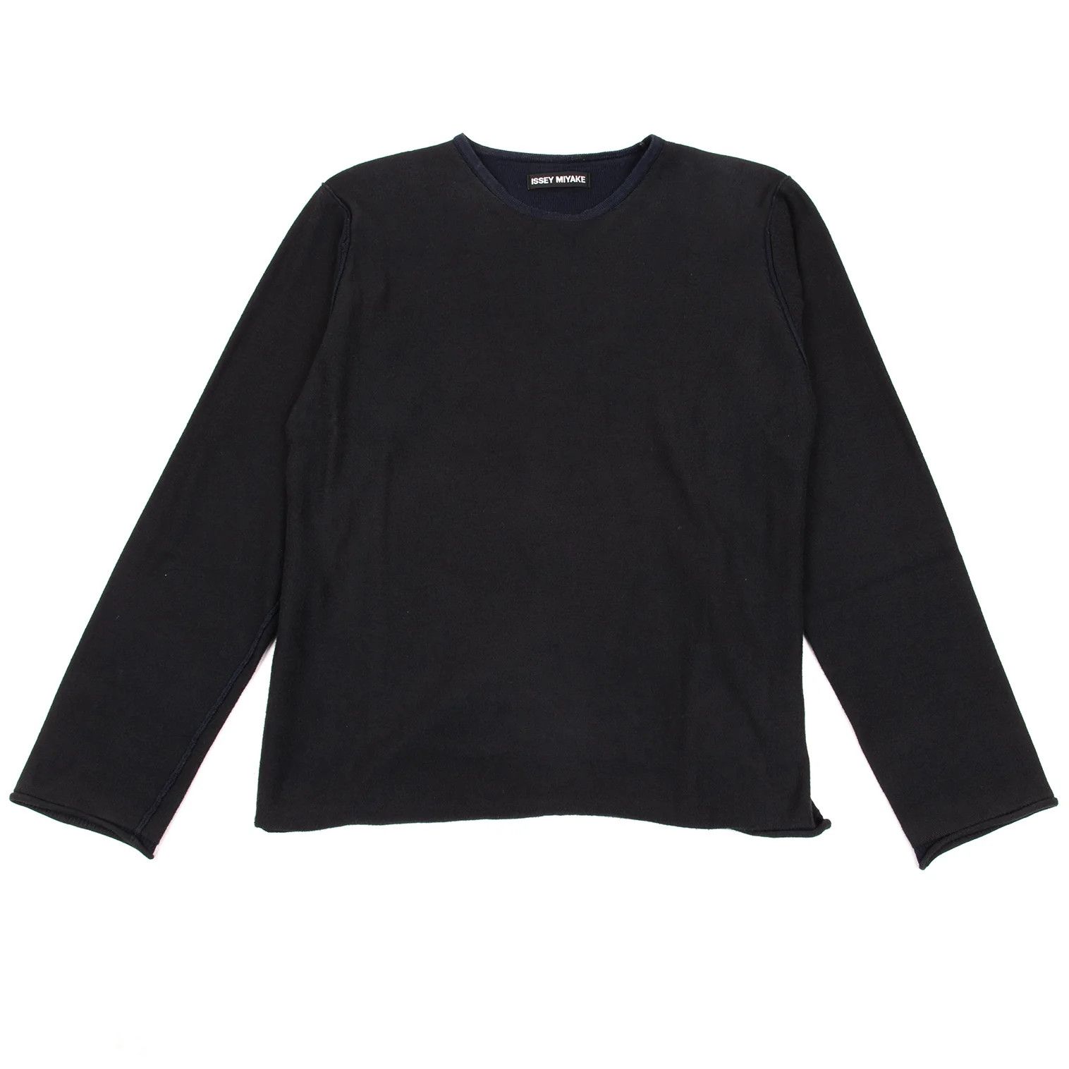 Issey Miyake Cotton Inside-Out Knit in Navy Blue Size US M / EU 48-50 / 2 - 1 Thumbnail