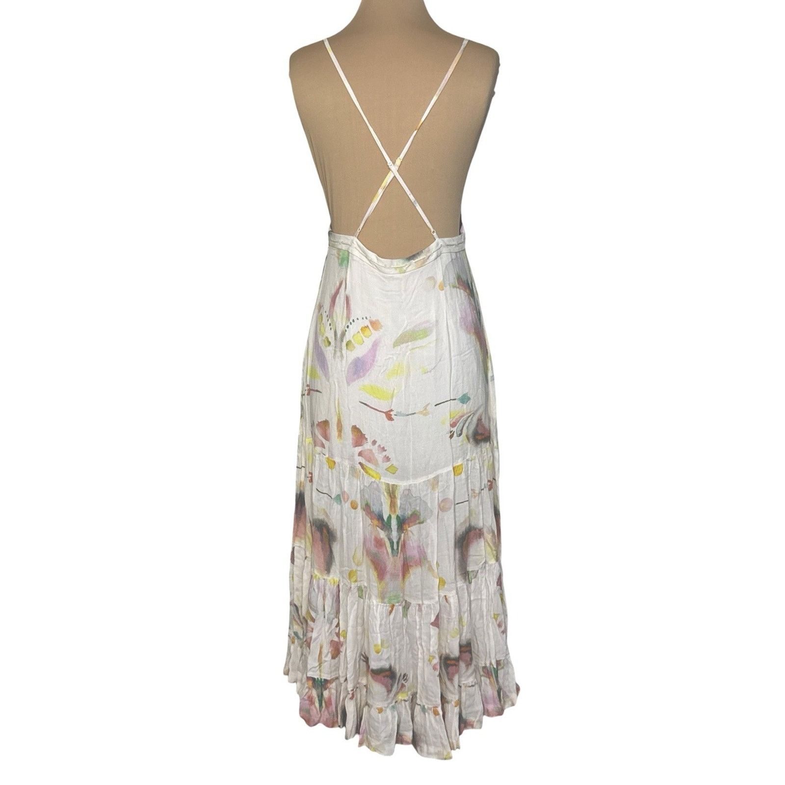 Free People FREE PEOPLE Sounds Of Spring Jumper Floral Maxi Dress Sz XS Size XS / US 0-2 / IT 36-38 - 8 Thumbnail