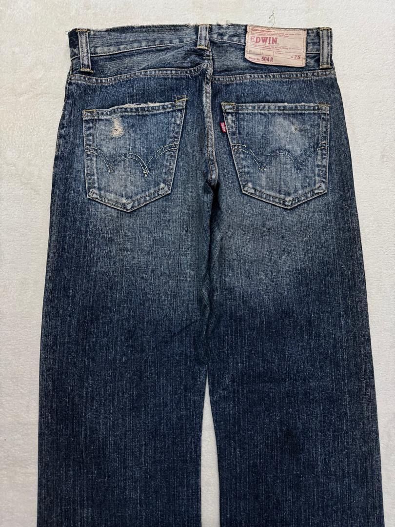 Edwin 💥BAGGY💥90's EDWIN 504R SAND WASHED INSANE DISTRESSED GRUNGE Size US 30 / EU 46 - 16 Thumbnail