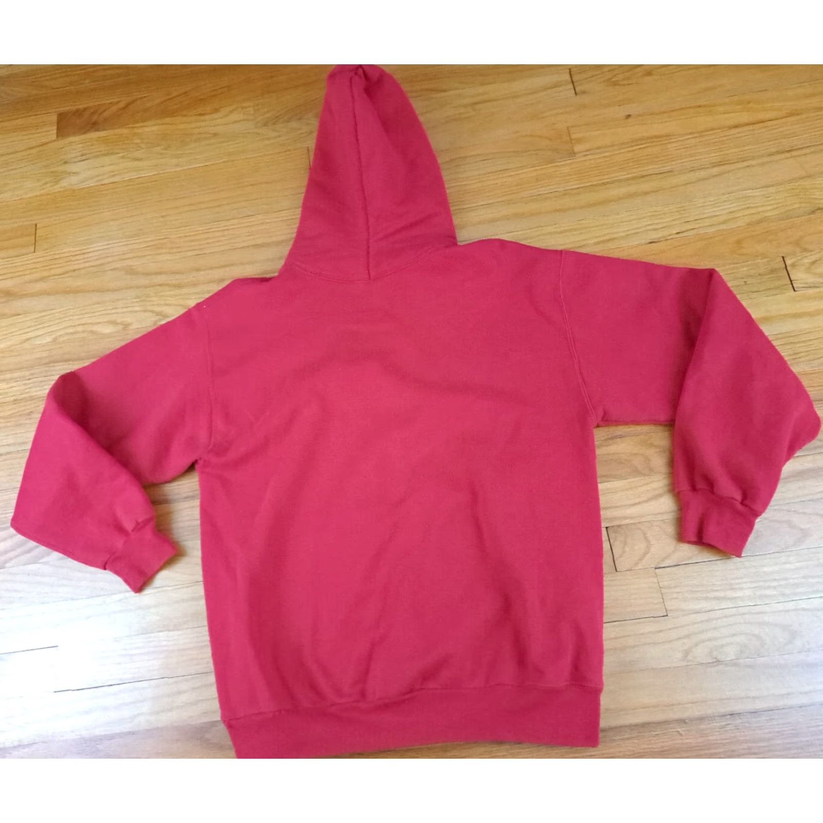 Jerzees VINTAGE Polska in Detroit Printed Pullover Hooded Sweatshirt Jerzees Large L Red Unisex Adults Sweatshirt Hooded Pullover Sweatshirt Mens Womens Size US L / EU 52-54 / 3 - 5 Thumbnail