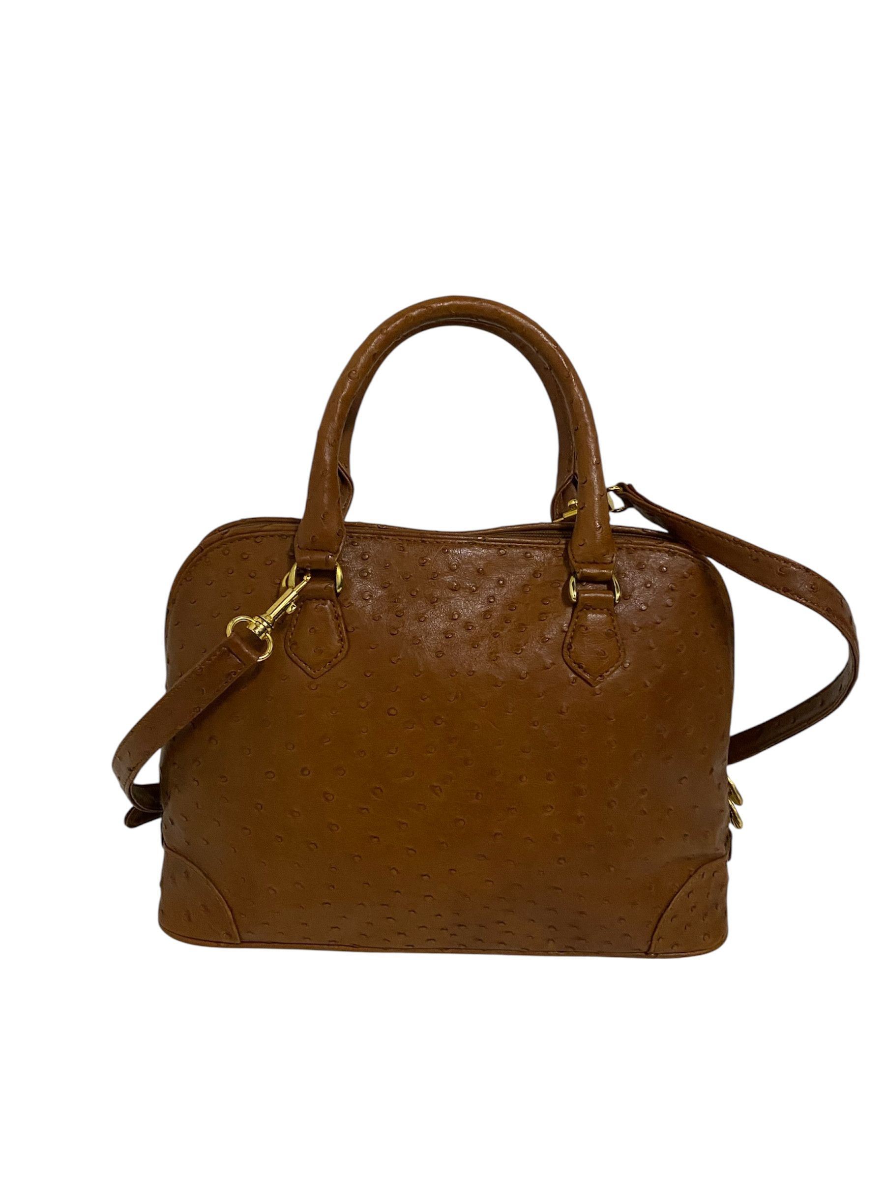 Leather Ostrich Leather Two Way Bag Size ONE SIZE - 1 Thumbnail
