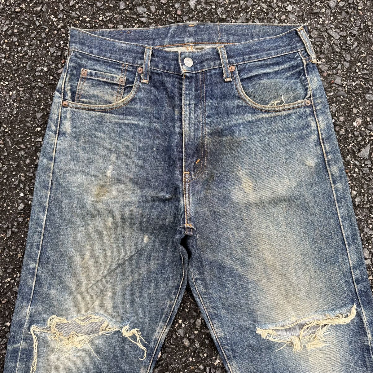 Levi's Vintage Clothing VINTAGE LEVI'S 502 97' BIG E RUSTY SELVEGE RIPPEP JEAN DENIM Size US 33 - 3 Thumbnail