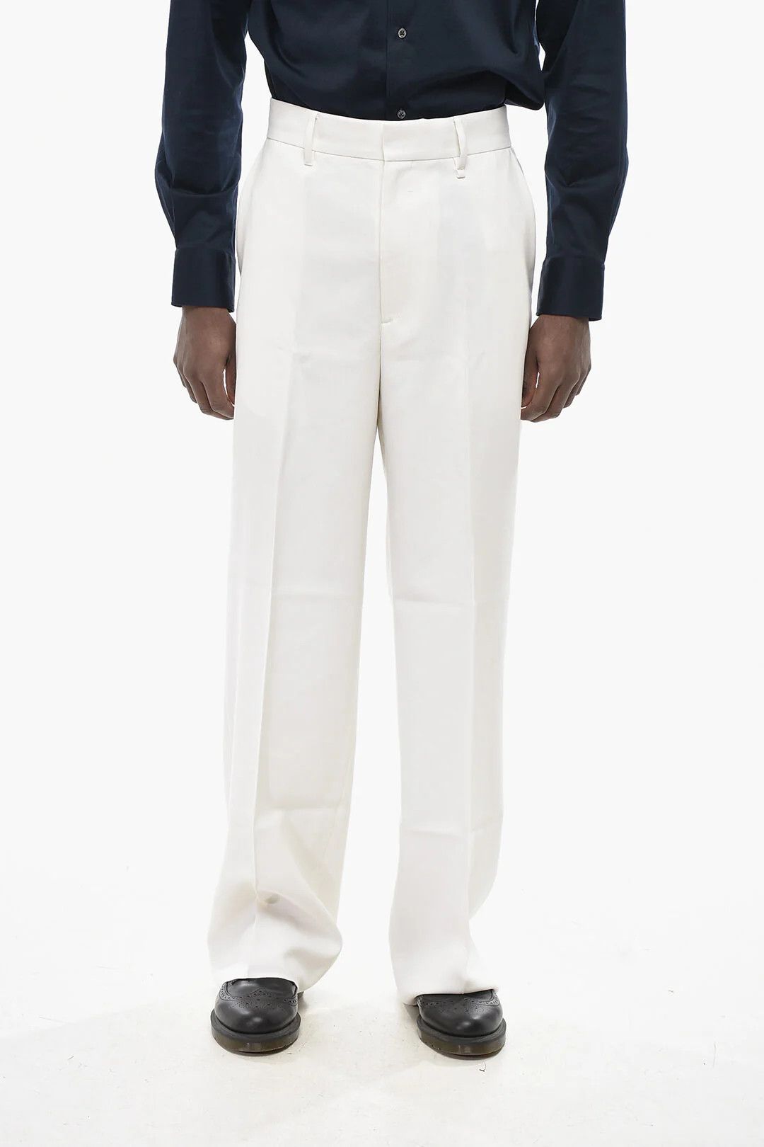 Givenchy og1mm0326 Mohair-Blend Straight-Fit Pant in White Size US 30 / EU 46 - 1 Thumbnail