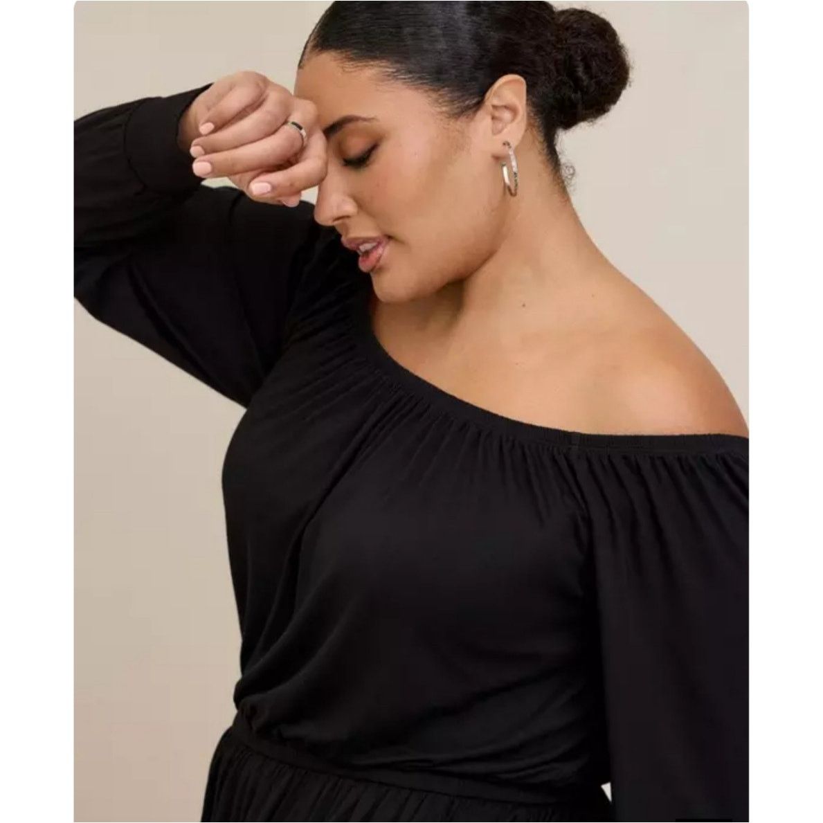Torrid Torrid black midi supersoft slit dress sz 6/6X Size 4XL / US 24-26 - 2 Thumbnail