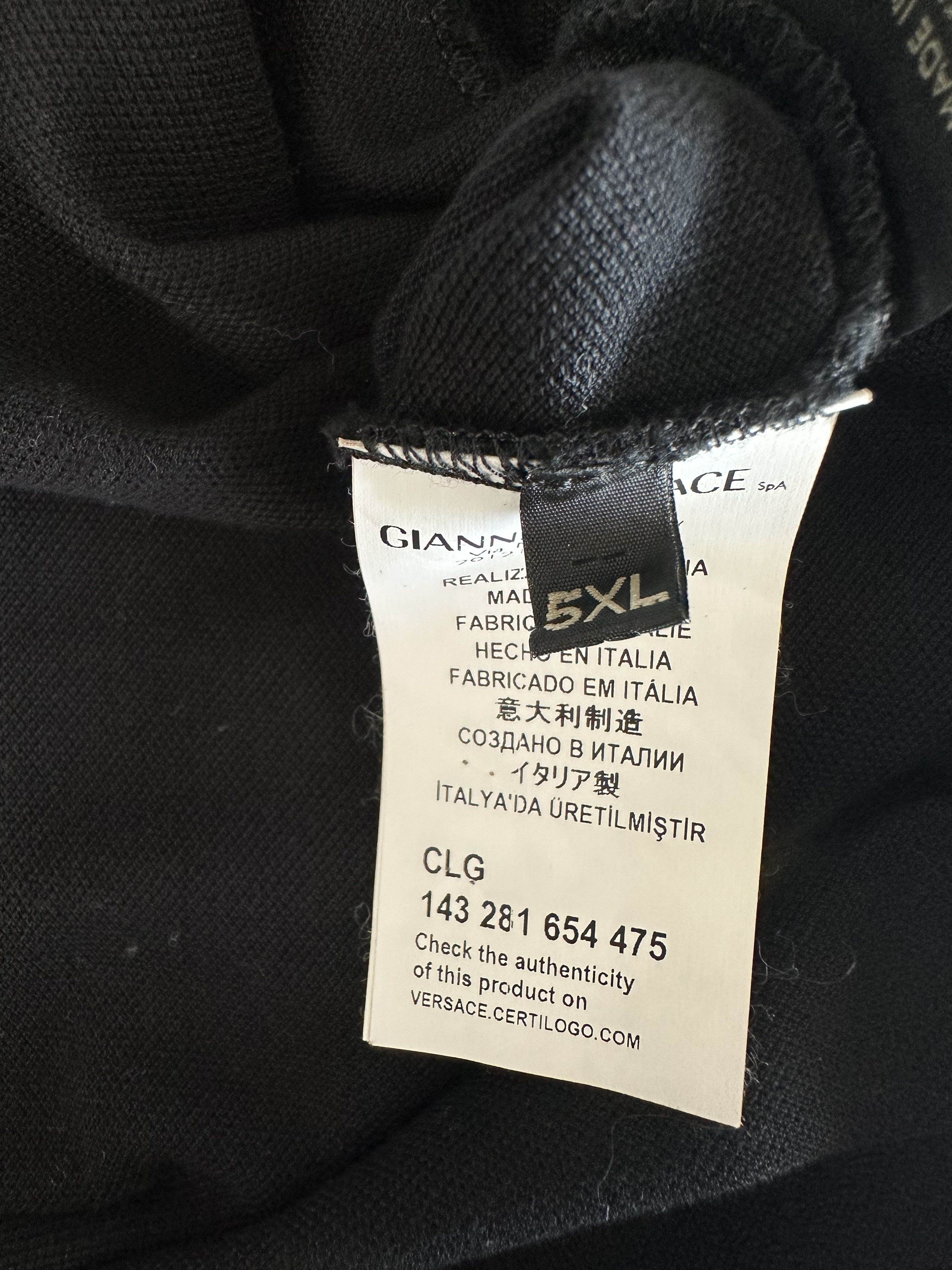 Versace Versace Black & Gold Embroidered Medusa Polo T-Shirt Size US XXL / EU 58 / 5 - 4 Thumbnail