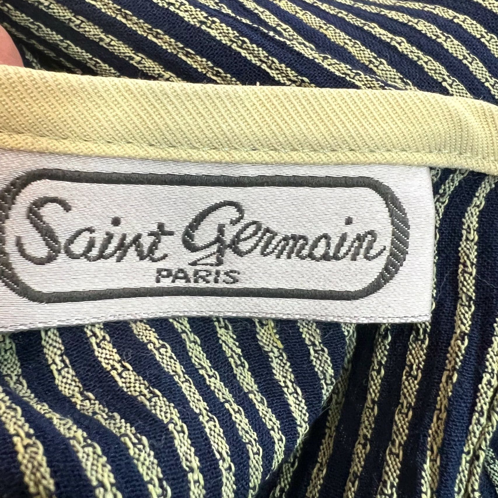 Vintage VINTAGE Saint Germain Paris Womens Blouse Blue Plaid Short Sleeves Pullover Size M Top Size M / US 6-8 / IT 42-44 - 5 Thumbnail