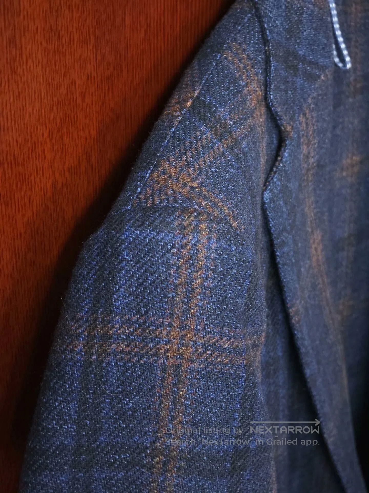 Japanese Brand Italian Wool Casual Blazer with Check Pattern. Size US S / EU 44-46 / 1 - 3 Thumbnail