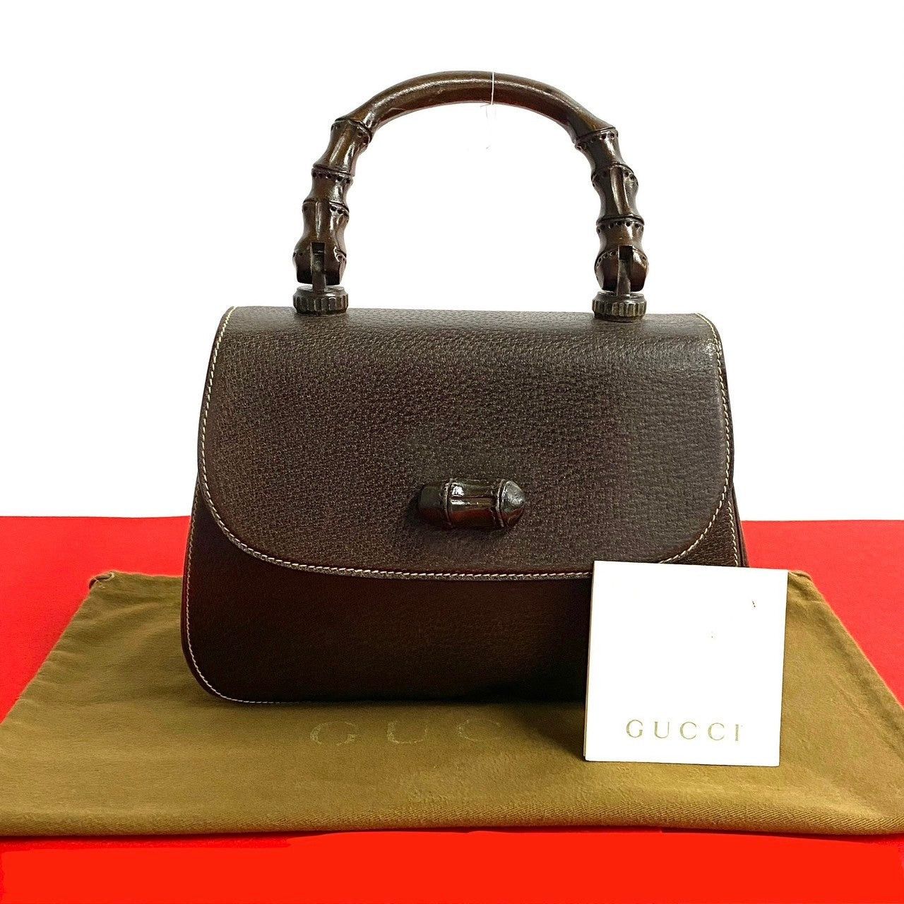 Gucci Gucci Handbag Brown Leather Size ONE SIZE - 1 Thumbnail