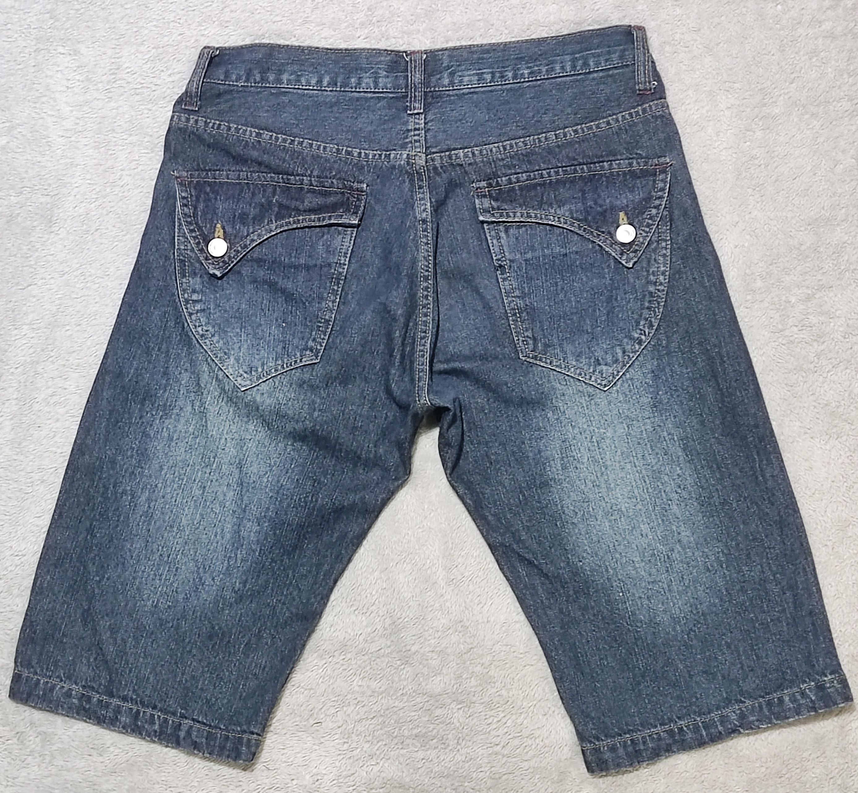 JNCO Piko JDM 3D Embossed Logo Denim Jorts Y2K Surf Skate Size US 31 - 3 Thumbnail