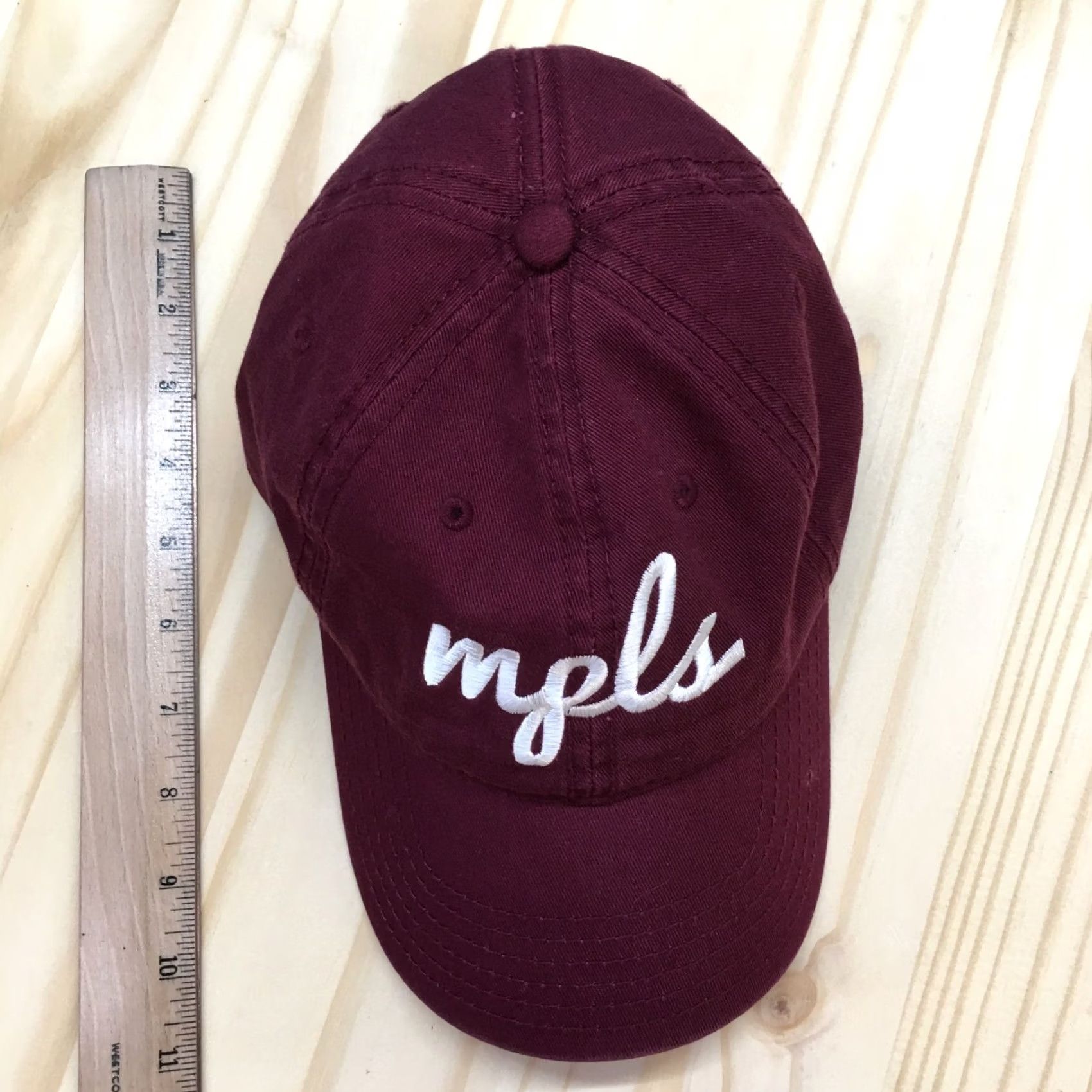 Vintage Mpls OTTO Baseball Cap Hat Mens Red OS Adjustable Curved Brim Embroidered Logo Size ONE SIZE - 3 Thumbnail