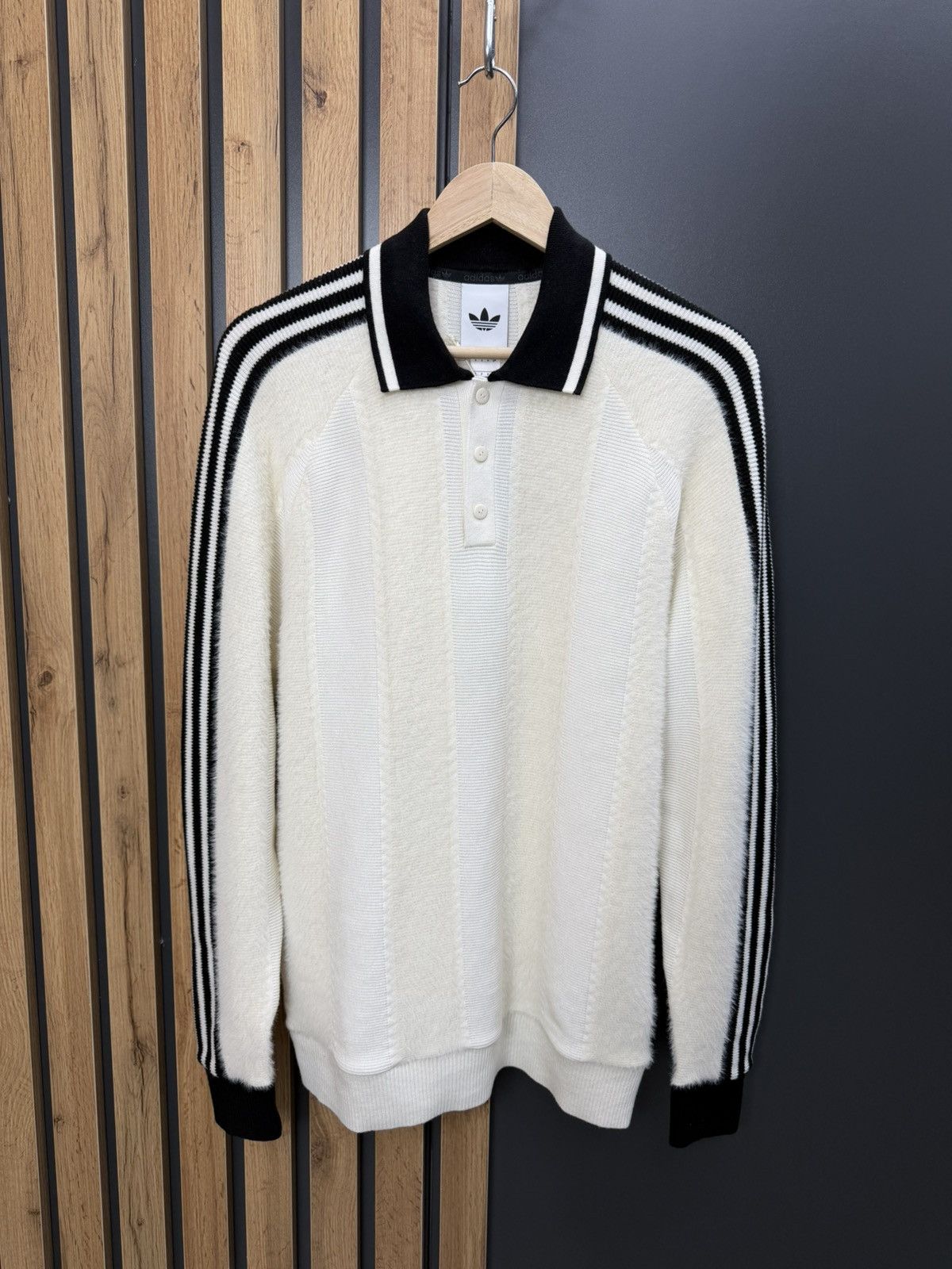 Adidas Adidas Premium Knitted Blokecore Jersey Cream White Size S Size US S / EU 44-46 / 1 - 1 Thumbnail