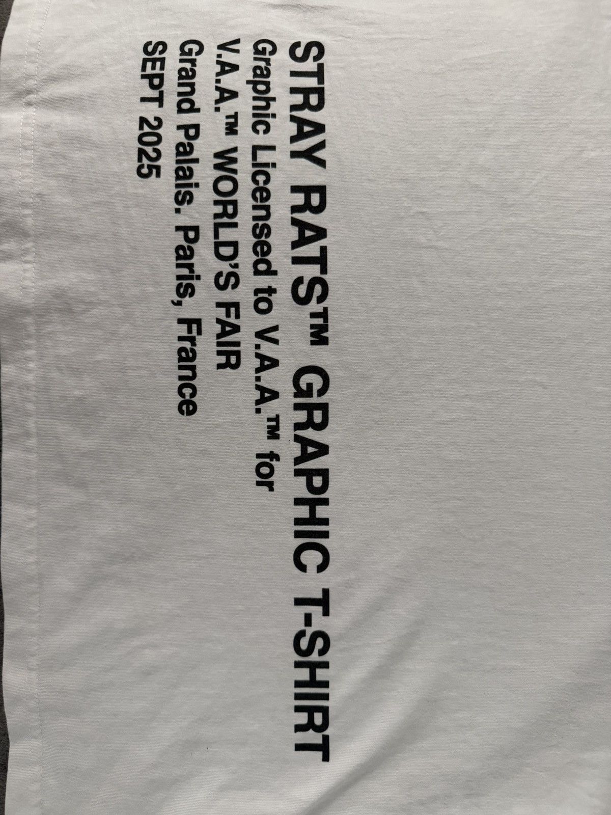 Vaa X Stray Rats Graphic Tee — Virgil Abloh World's Fair in White, Men's — image 5 of 6
