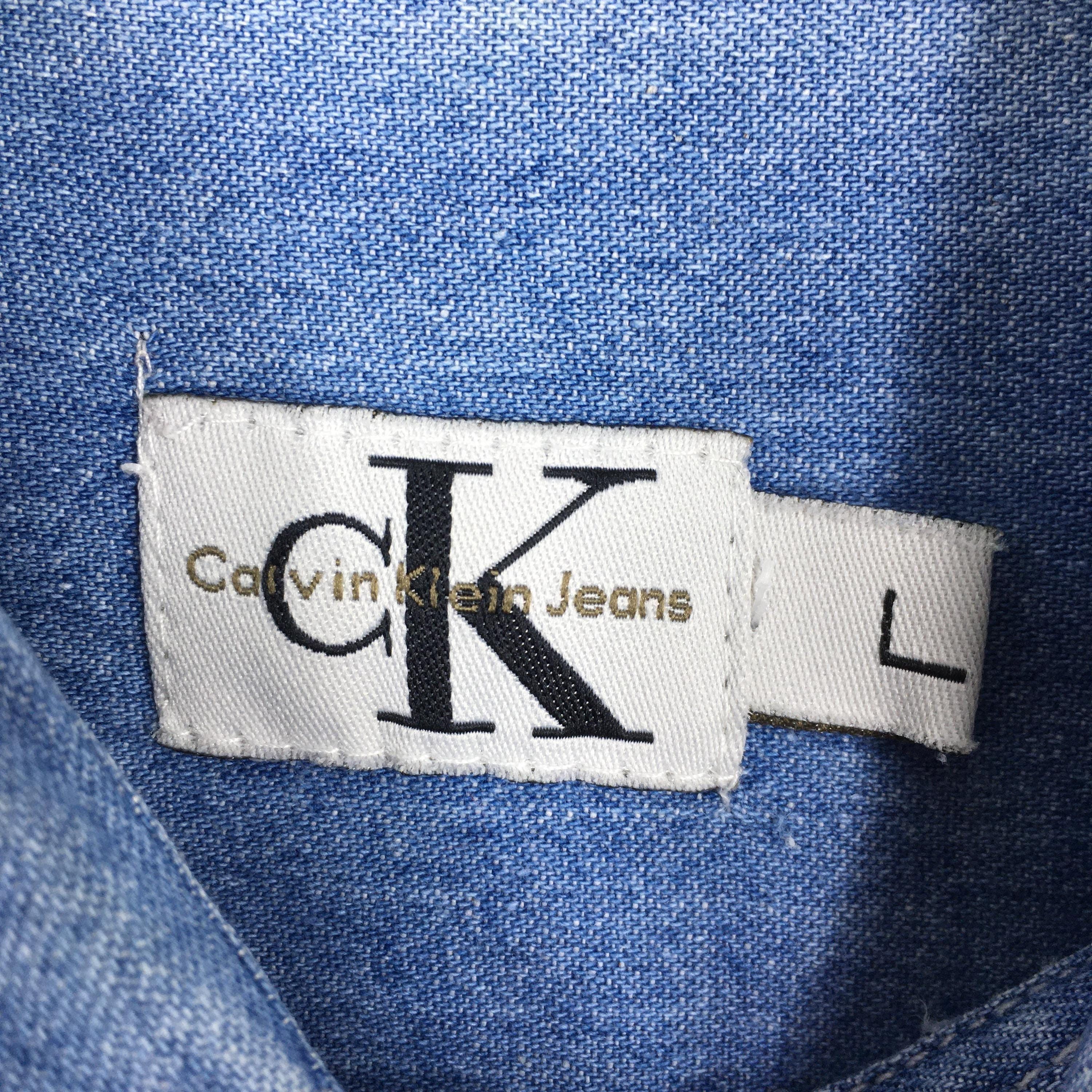 Calvin Klein × Vintage Vintage Calvin Klein USA Denim Shirt Large Size US L / EU 52-54 / 3 - 5 Thumbnail