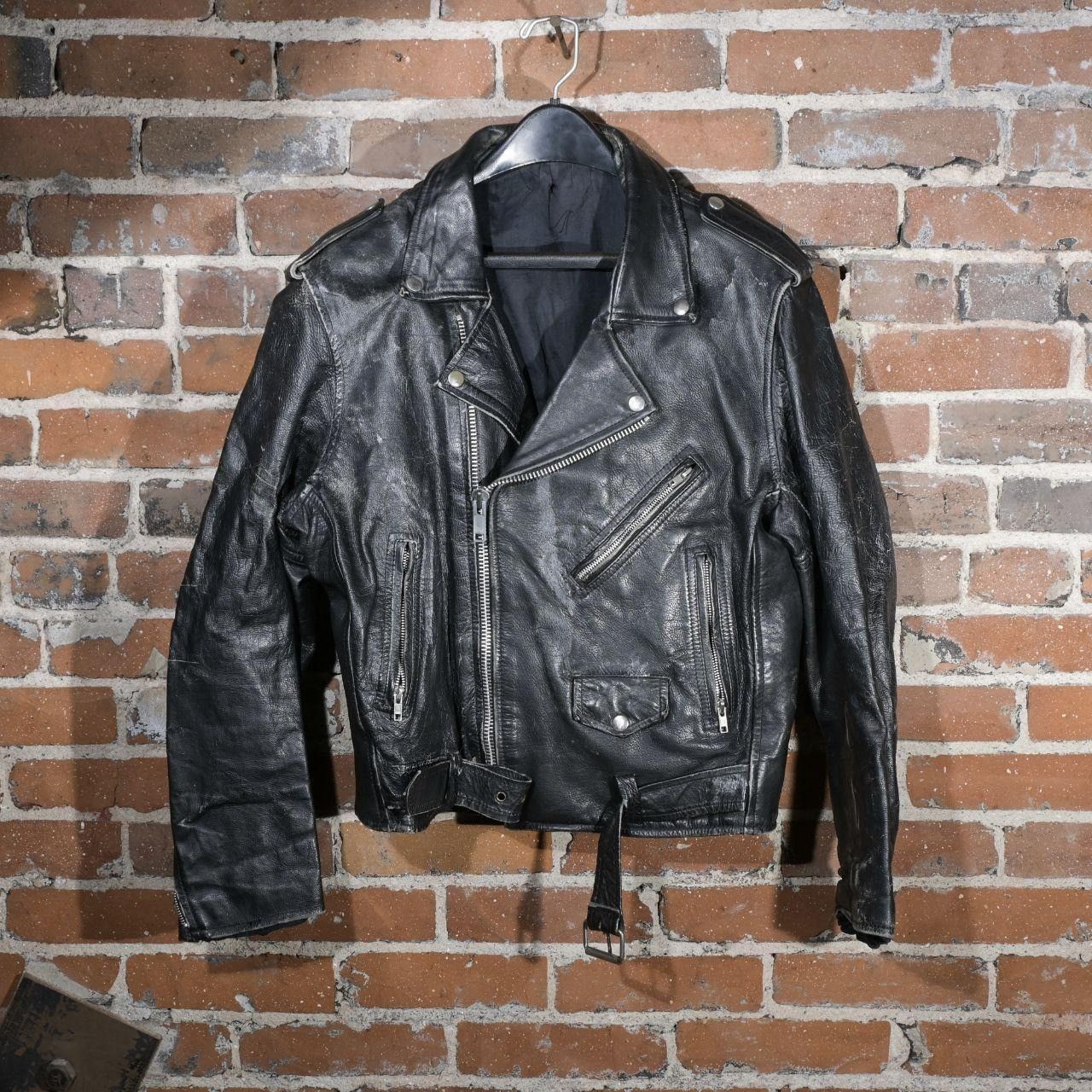 Vintage Vintage Double Rider Leather Motorcycle Jacket Black Thick L Size US M / EU 48-50 / 2 - 1 Thumbnail