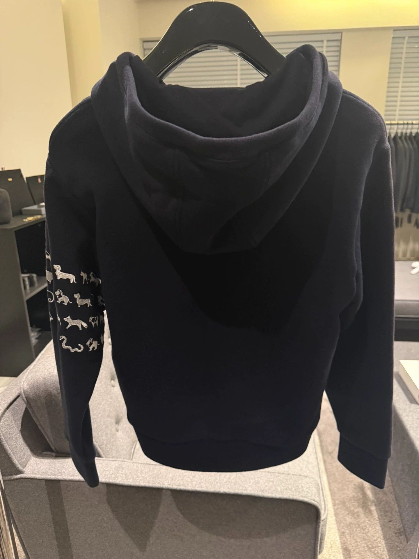 Thom Browne Thom Browne Women's Navy Blue Four Bar Sport Hoodie Size XS / US 0-2 / IT 36-38 - 2 Thumbnail