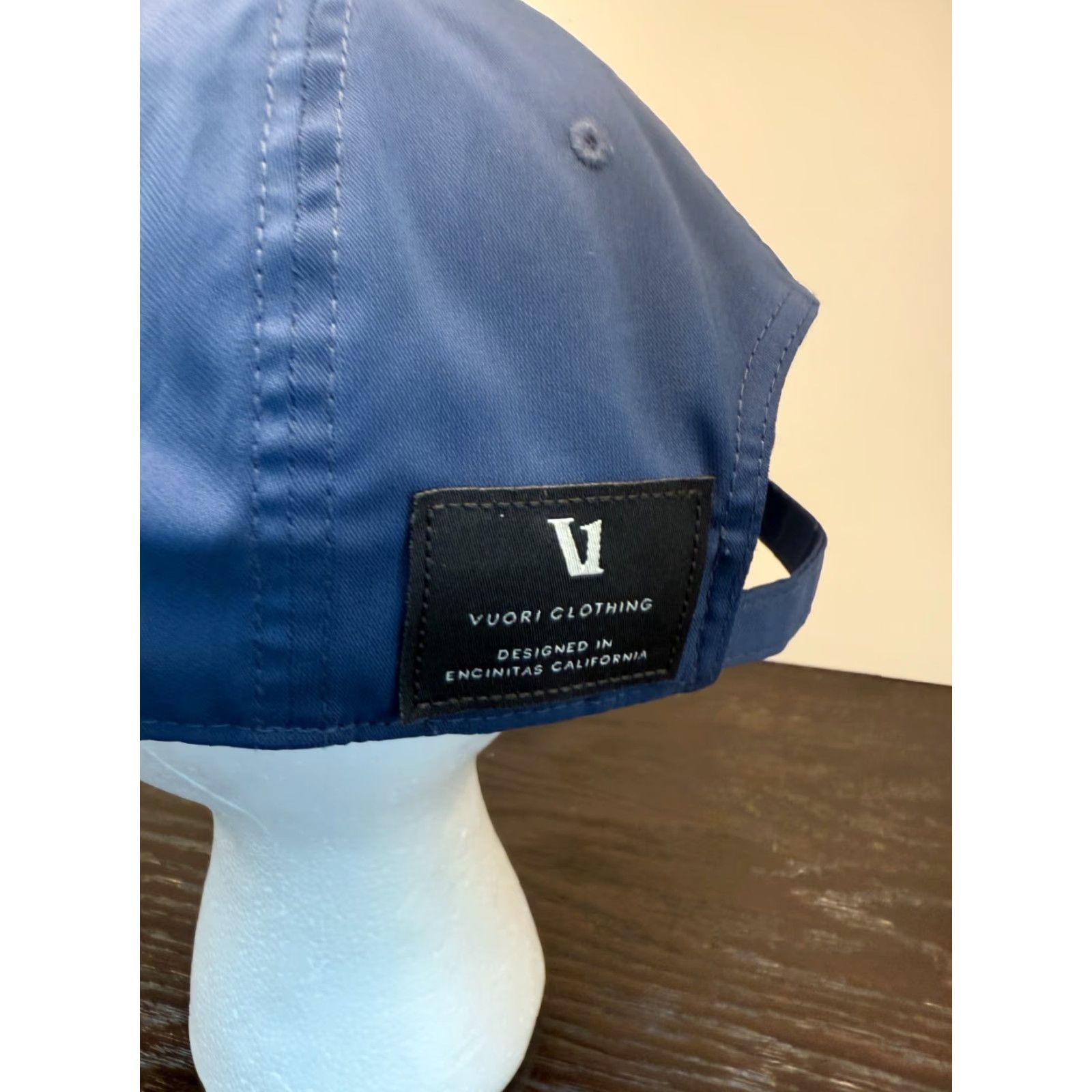 Vuori VUORI Men Blue Unstructured Strapback Cap OSFM Adjustable Hat Baseball Cap Men’s One Size Travel Beach Classic Dad Logo Fish Nature Sports Size ONE SIZE - 6 Thumbnail