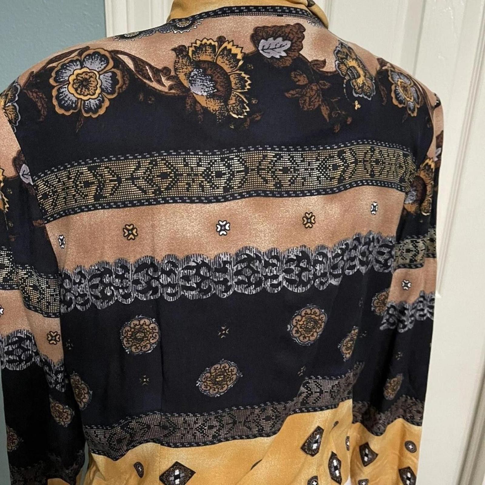 Other Vintage 90s floral print button-up top floral Size M / US 6-8 / IT 42-44 - 2 Thumbnail
