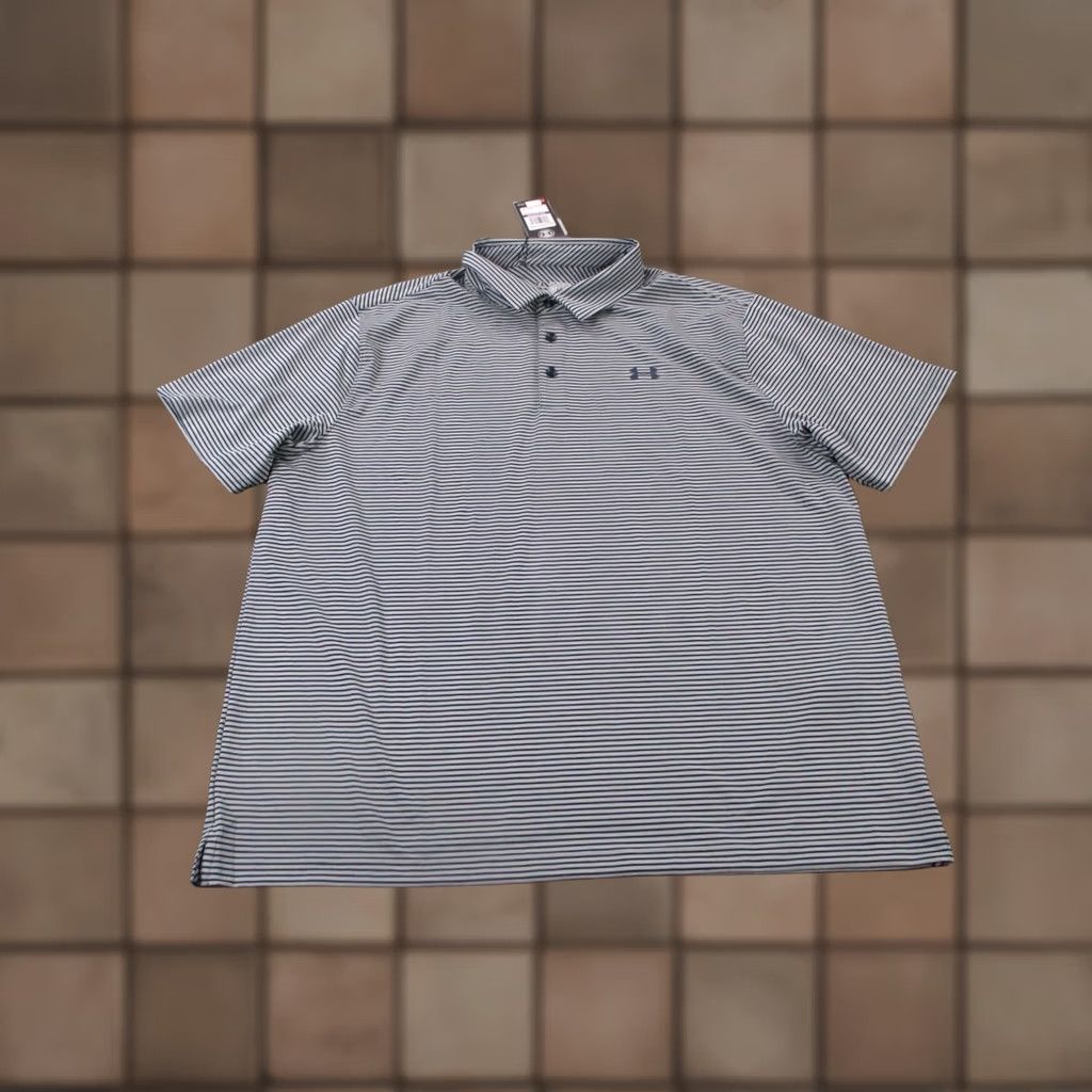 Under Armour Under armour Polo Shirt Mens 2XL Striped Loose Performance Golf Logo Sport NEW Size US XXL / EU 58 / 5 - 1 Thumbnail