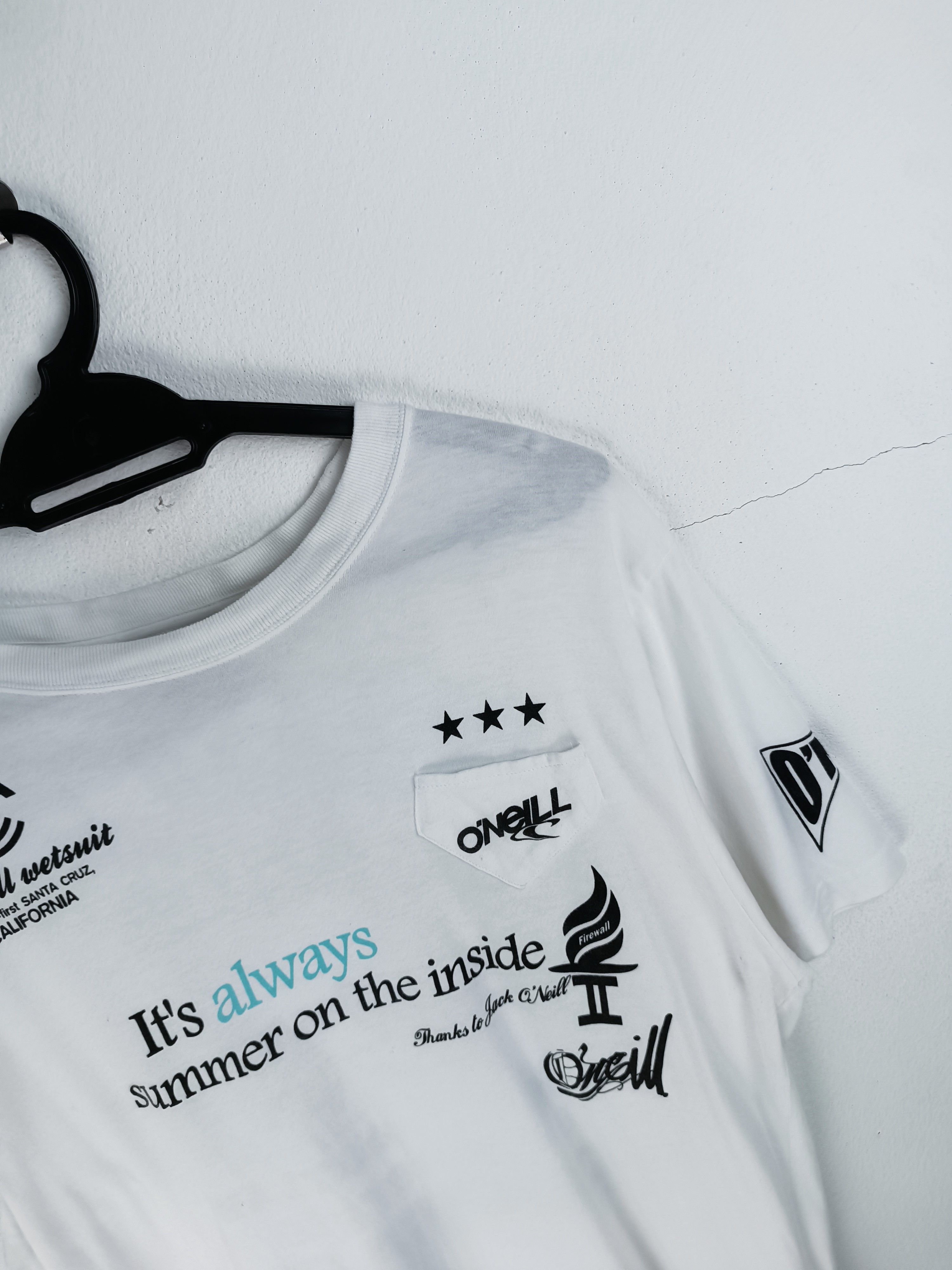 O'Neill VINTAGE O'NEILL FULL LOGO SURF LONGBOARD BEACH SUMMER TEE Size US L / EU 52-54 / 3 - 8 Thumbnail