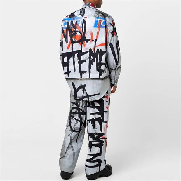 Vetements o1g2r1mq0824 Vete Graffiti Pant in Multicolor Size US 30 / EU 46 - 5 Thumbnail
