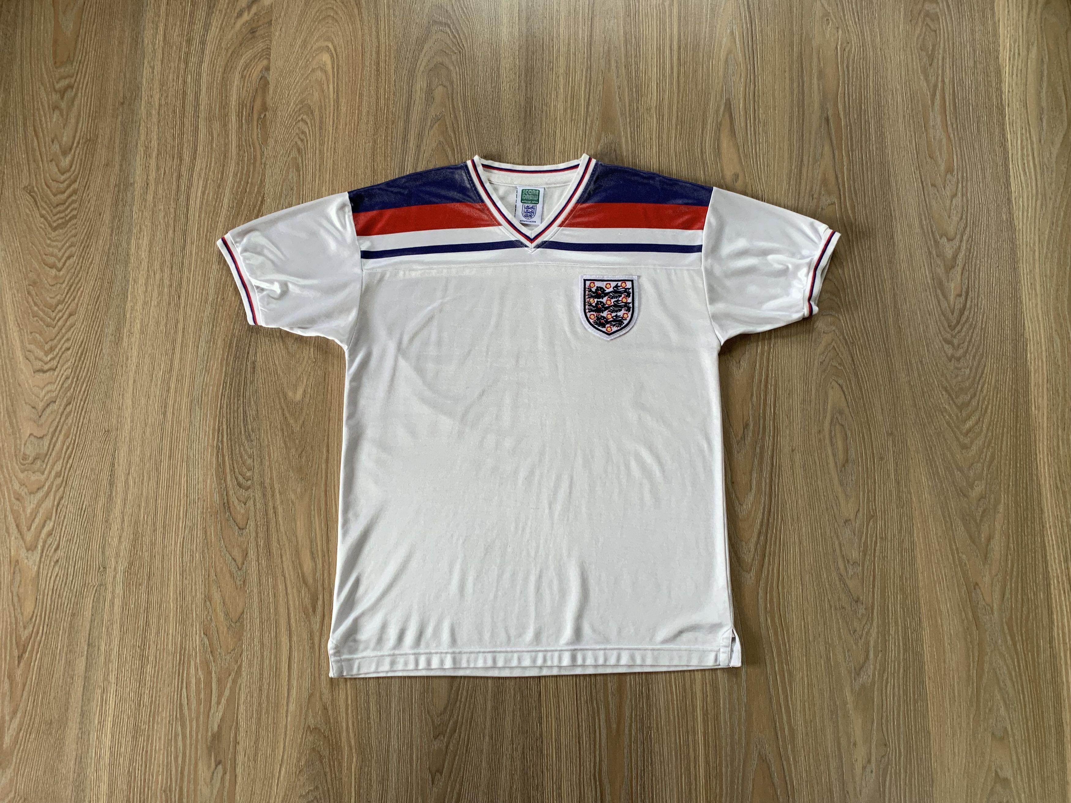 Vintage Vintage Score Draw England White 2018 T-Shirt Size US L / EU 52-54 / 3 - 8 Thumbnail