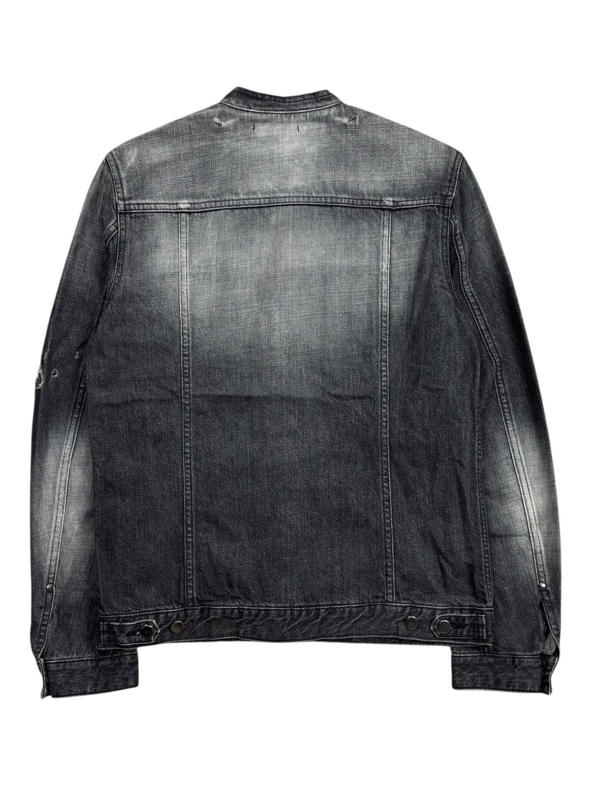 Diet Butcher Slim Skin 2000s DBSS - Colarless Vkei Style Denim Jacket Size US M / EU 48-50 / 2 - 3 Thumbnail