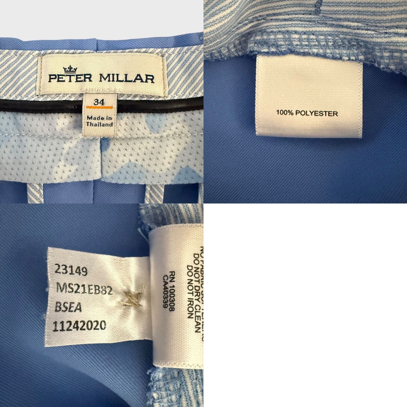 Peter Millar Peter Millar Salem Performance Stretch Chino Short Blue Golf Casual Mens 34 Size US 34 / EU 50 - 8 Thumbnail