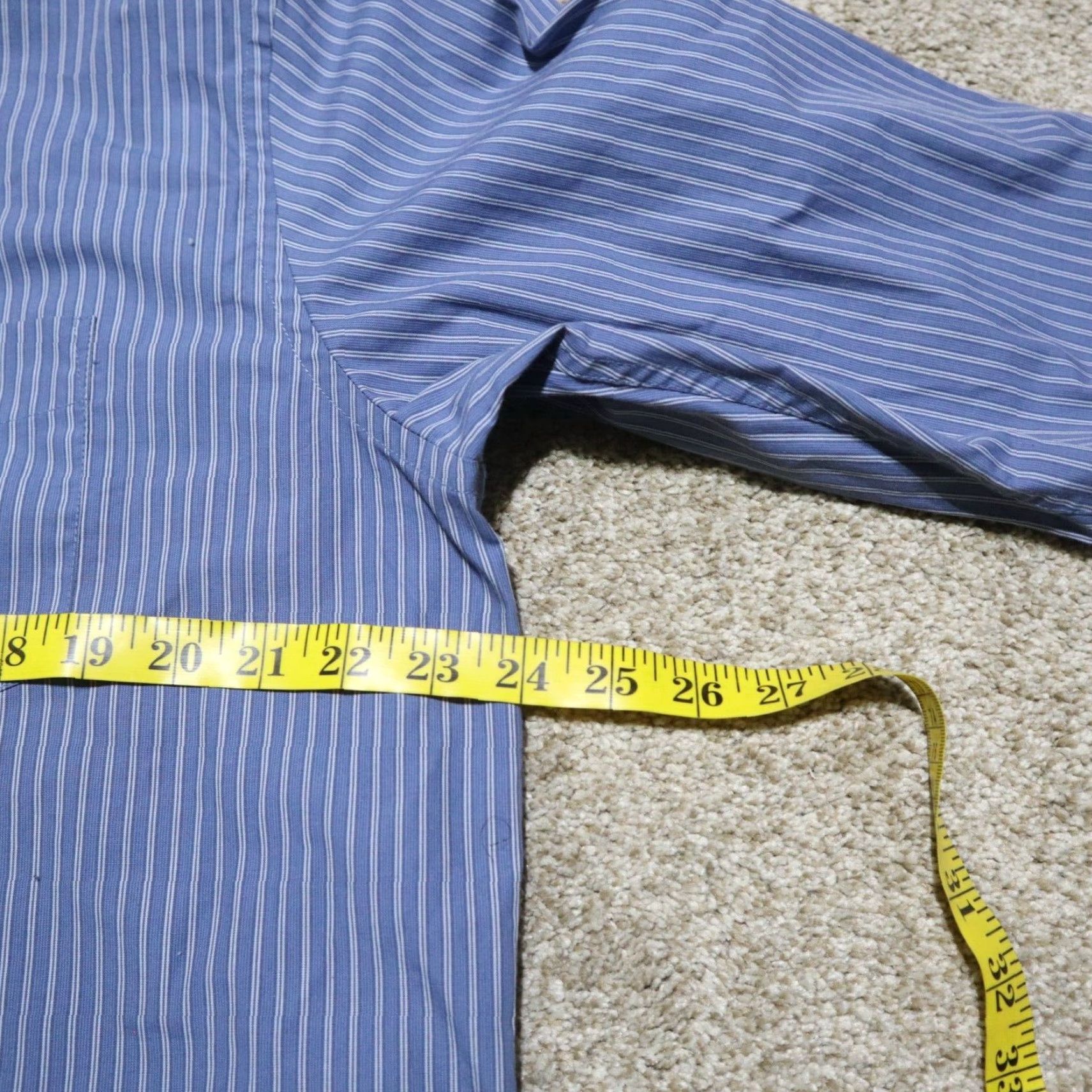 Dockers Dockers Shirt Button-Up Long Sleeve Blue Striped 16/16.5 Size L Large 16 16.5 Adult Men Size Regular Blue Shirt Button Front Size US L / EU 52-54 / 3 - 5 Thumbnail