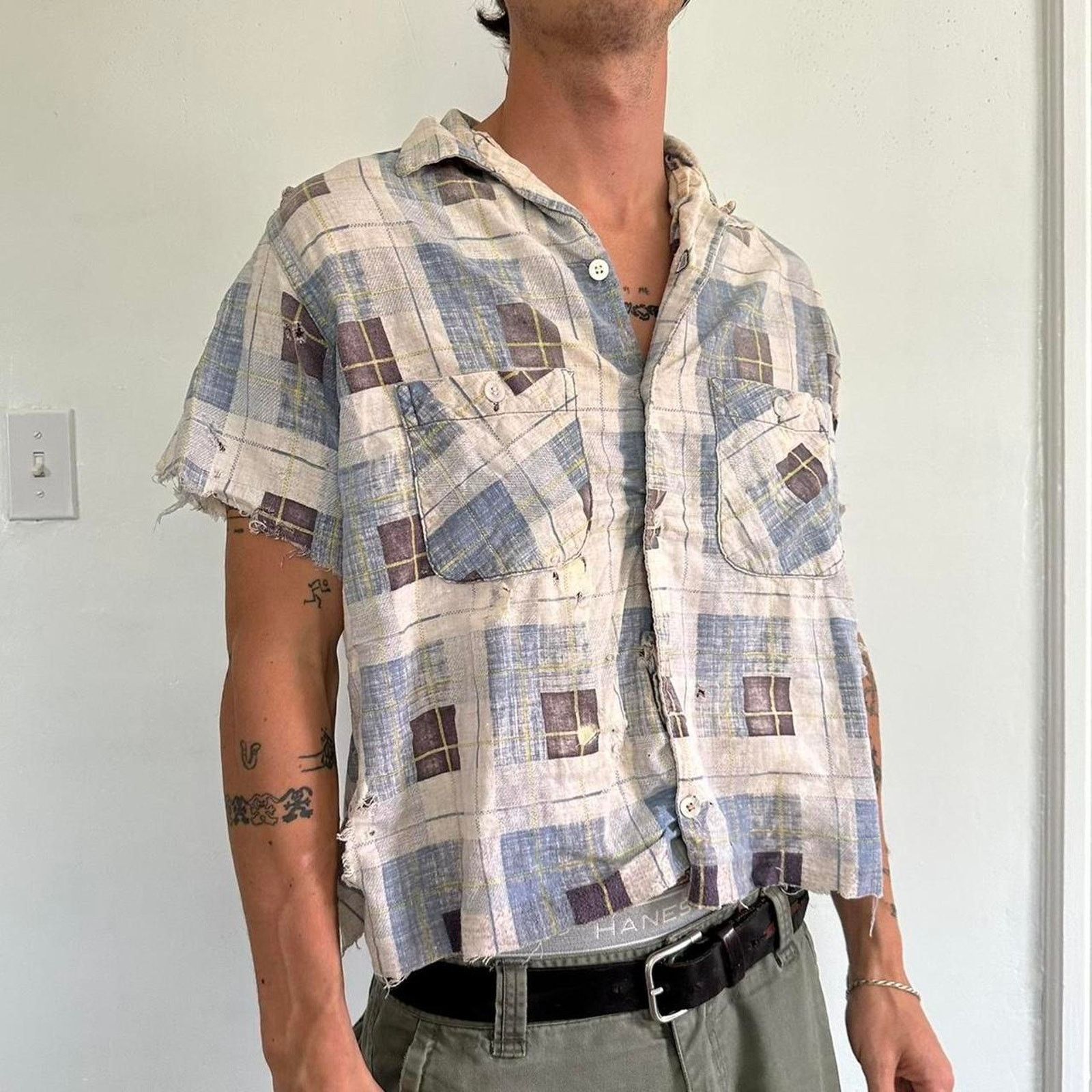 Vintage Vintage 50s Penneys Top Flight Button Up Loop Collar Shirt Size US S / EU 44-46 / 1 - 1 Thumbnail