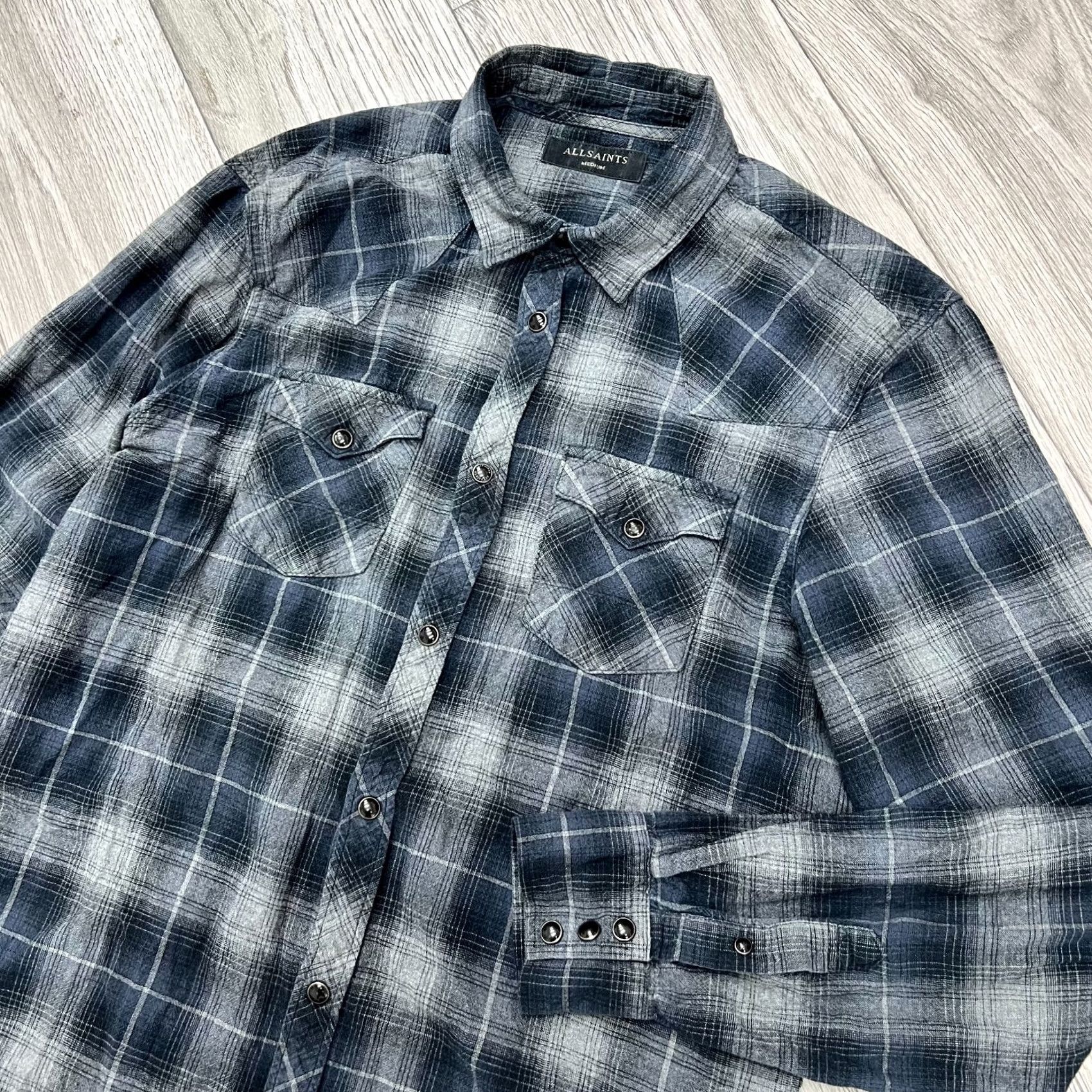 Allsaints All Saints Cammont Long Sleeve Shirt Men's M Multicolor Cotton Button-Up, Collared, Regular Fit Size US M / EU 48-50 / 2 - 2 Thumbnail
