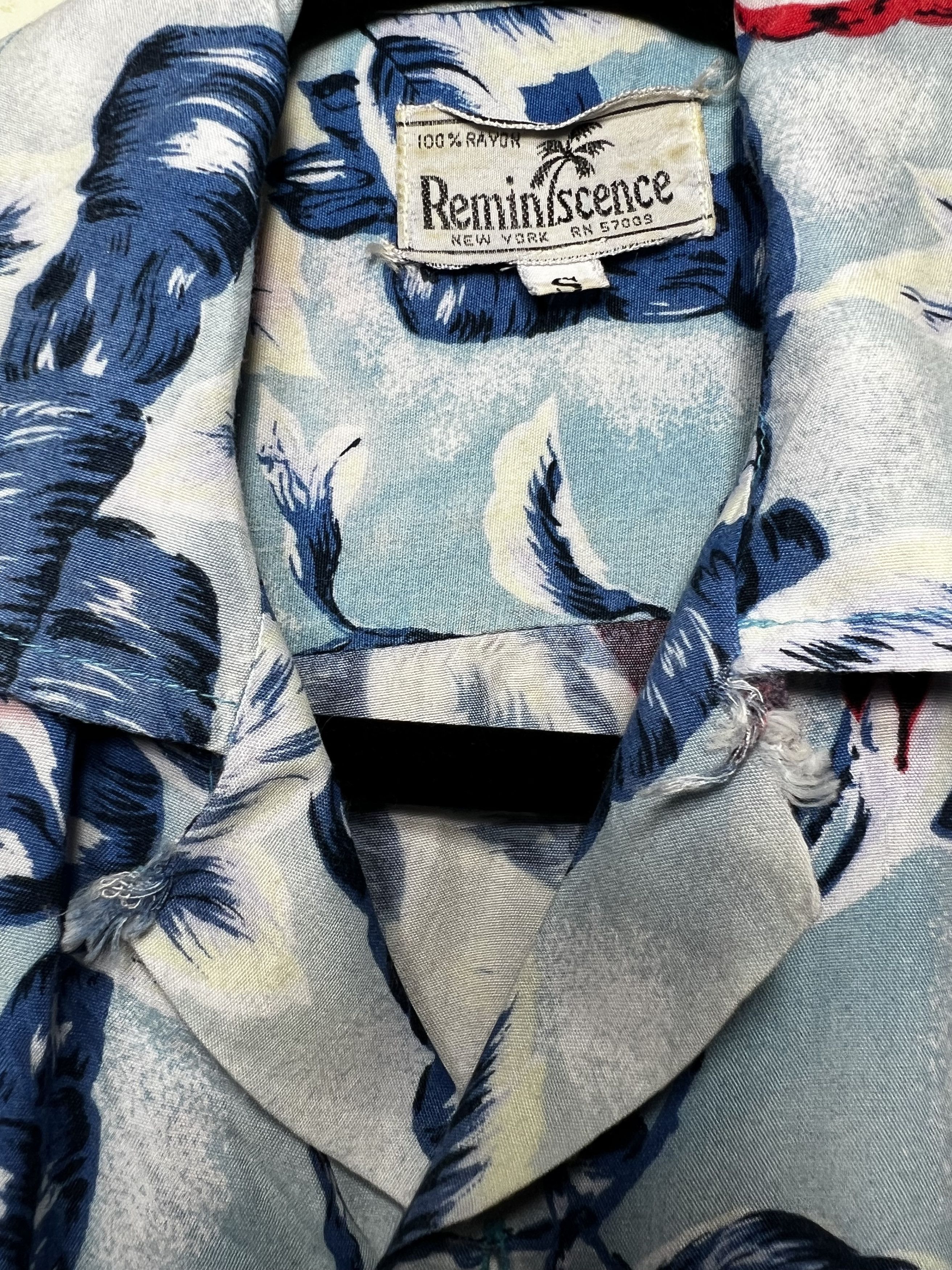 Vintage Vintage Reminscence New York Hawaiian Rayon Button Up Shirt Size US S / EU 44-46 / 1 - 4 Thumbnail