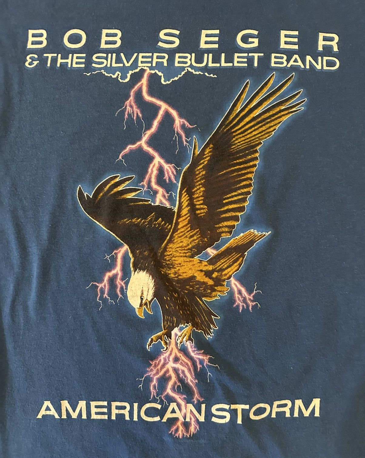 Anvil Bob Seger 1987 American Storm Tour Tee Shirt Size M / US 6-8 / IT 42-44 - 2 Thumbnail