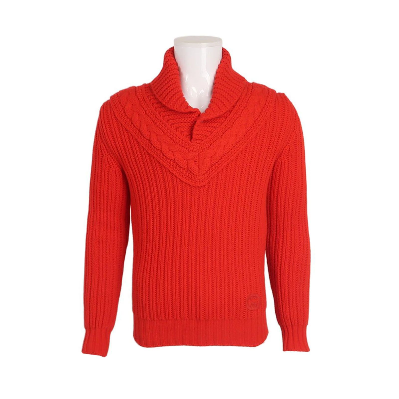 Gucci Gucci Red Wool Shawl Collar Sweater XS Size US XS / EU 42 / 0 - 1 Thumbnail
