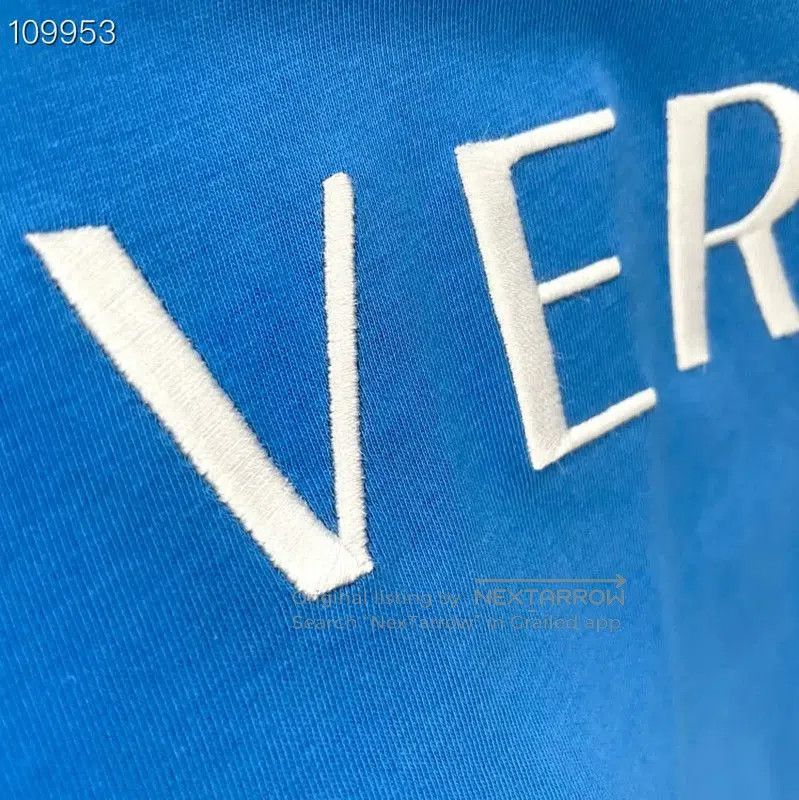 Versace Versace Blue Cotton Men's T-Shirt . Size US M / EU 48-50 / 2 - 4 Thumbnail