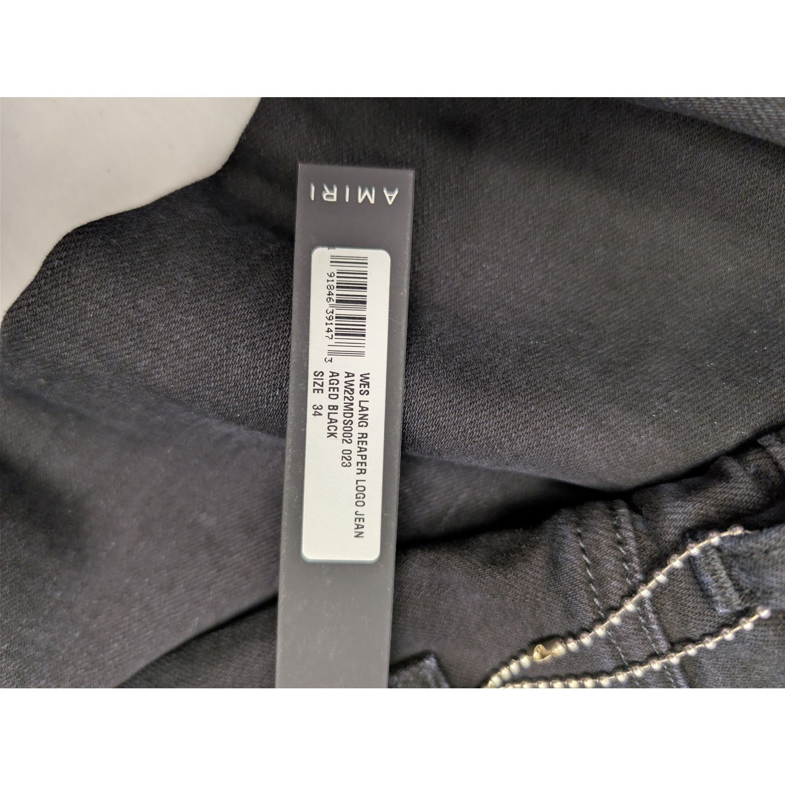 Amiri o1rshd1 Q:2 / Wes Lang Reaper Logo Jean in Aged Black Size US 34 / EU 50 - 23 Thumbnail