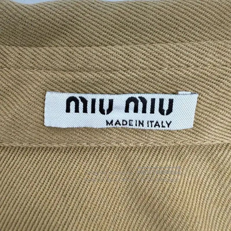 Miu Miu Miu Miu Khaki Cotton Women's Shirt . Size L / US 10 / IT 46 - 3 Thumbnail