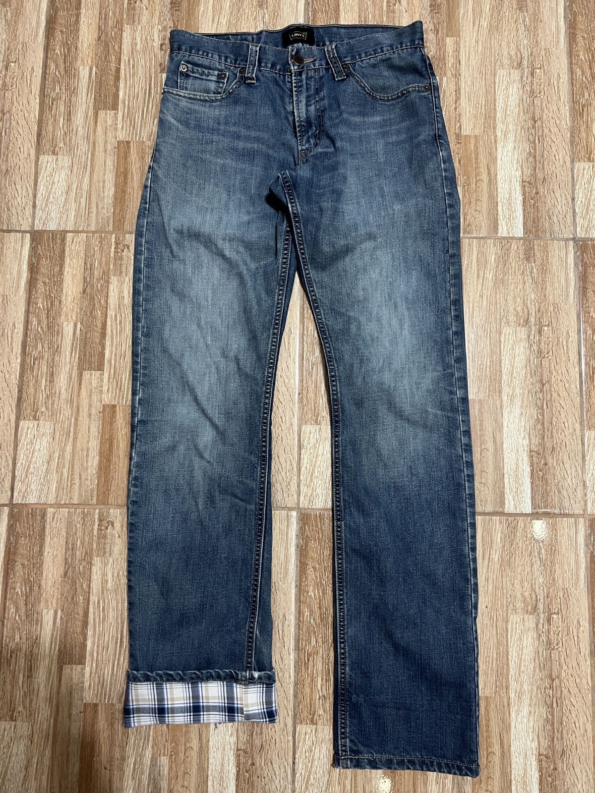 Levi's Levi’s 514 Slim Straight Plaid Lining Black Patch Size US 30 / EU 46 - 2 Thumbnail