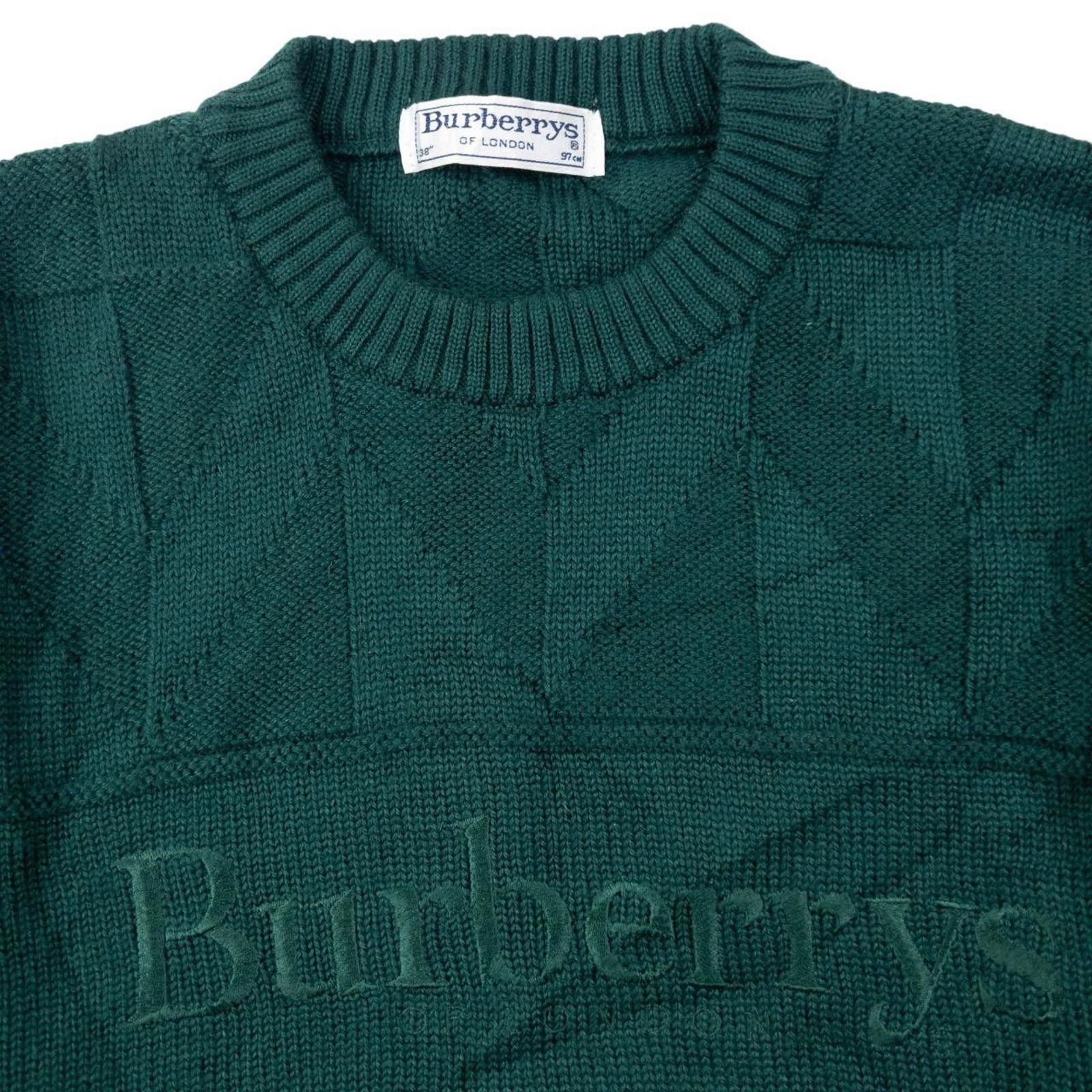 Burberry Vintage 90s Burberry Embroidered Wool Knit Jumper Size S Size US S / EU 44-46 / 1 - 3 Thumbnail