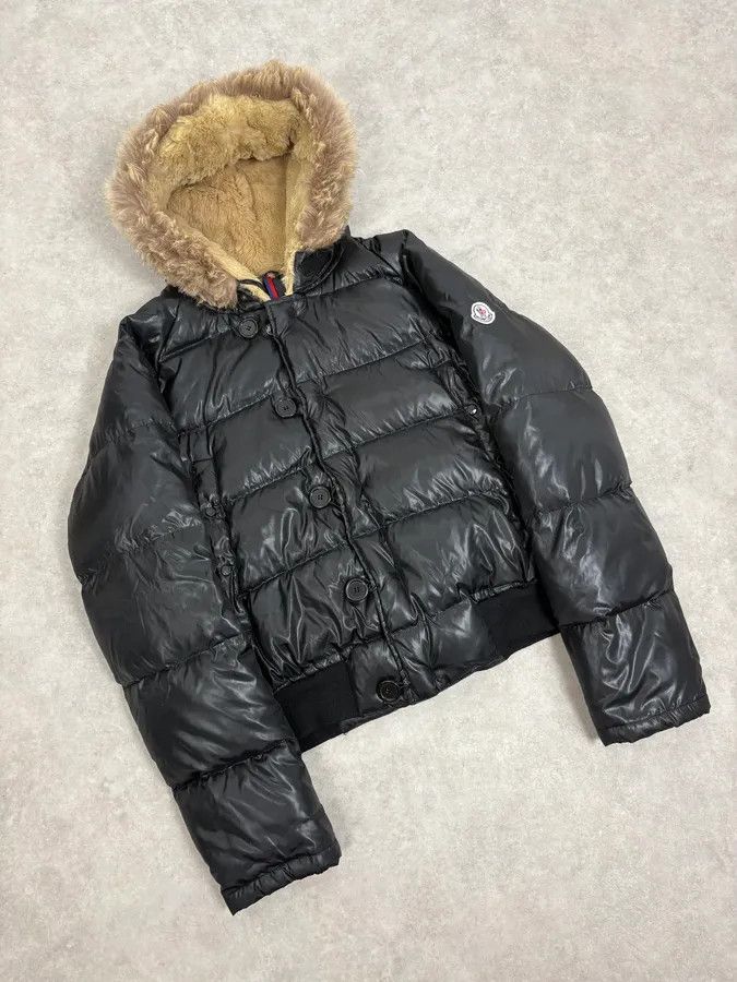 Moncler Moncler Fur Hooded Black Puffer Bomber Jacket Size US M / EU 48-50 / 2 - 5 Thumbnail