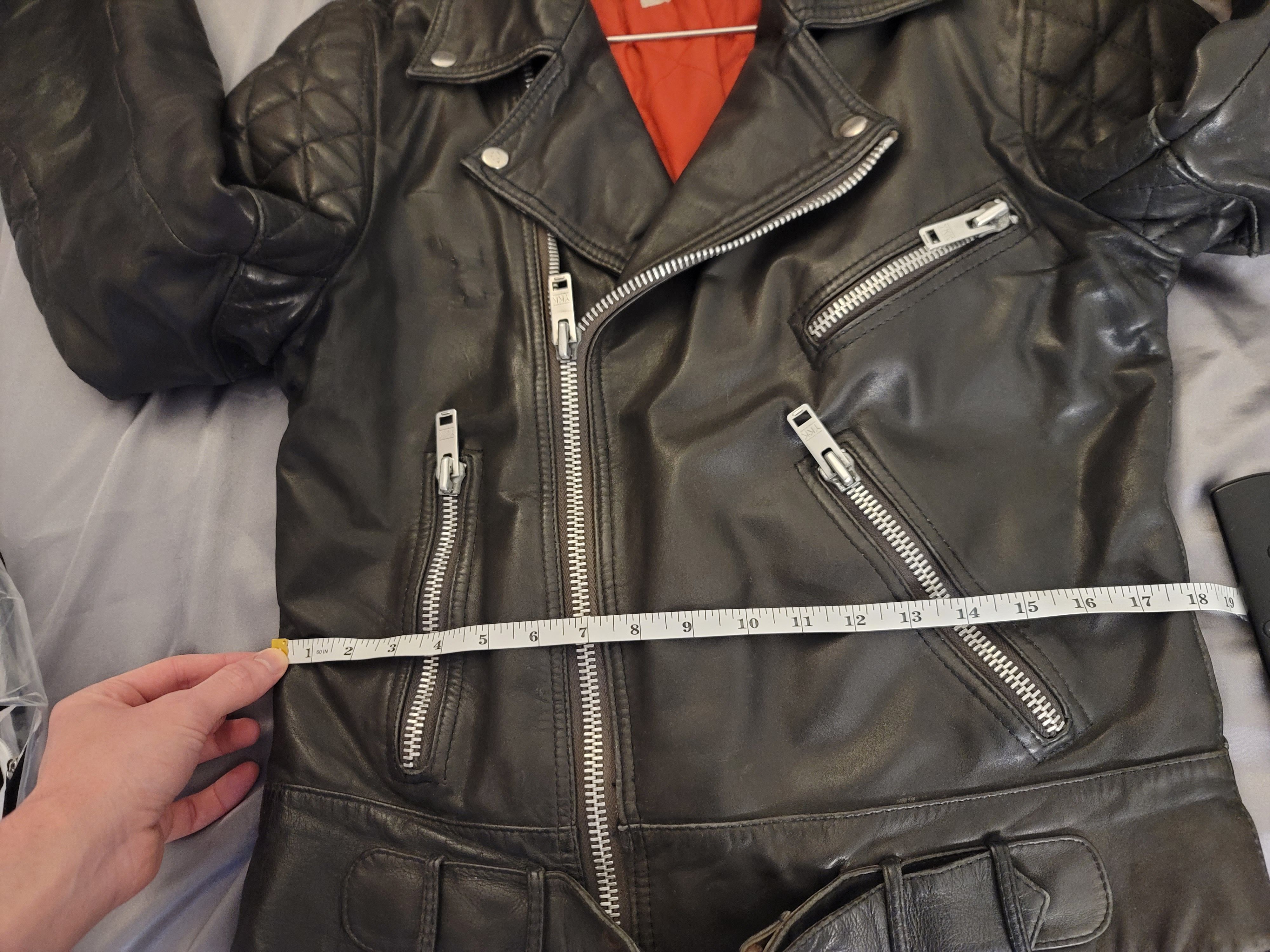 Vintage vintage black leather motorcycle jacket heavy weight Size US M / EU 48-50 / 2 - 11 Thumbnail