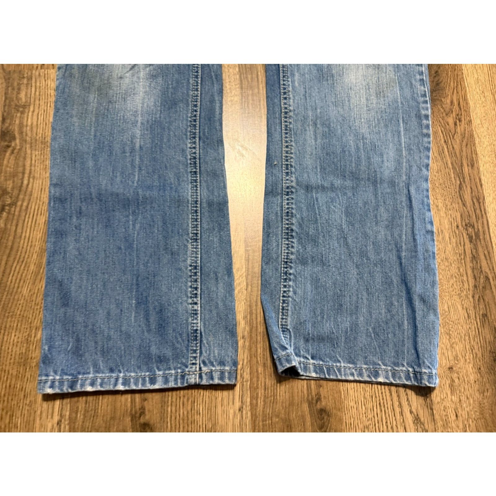 Denime Helix Jeans Men's Size 30 Blue Denim Relaxed Fit Straight Leg Mid Rise Jeans Size US 30 / EU 46 - 3 Thumbnail